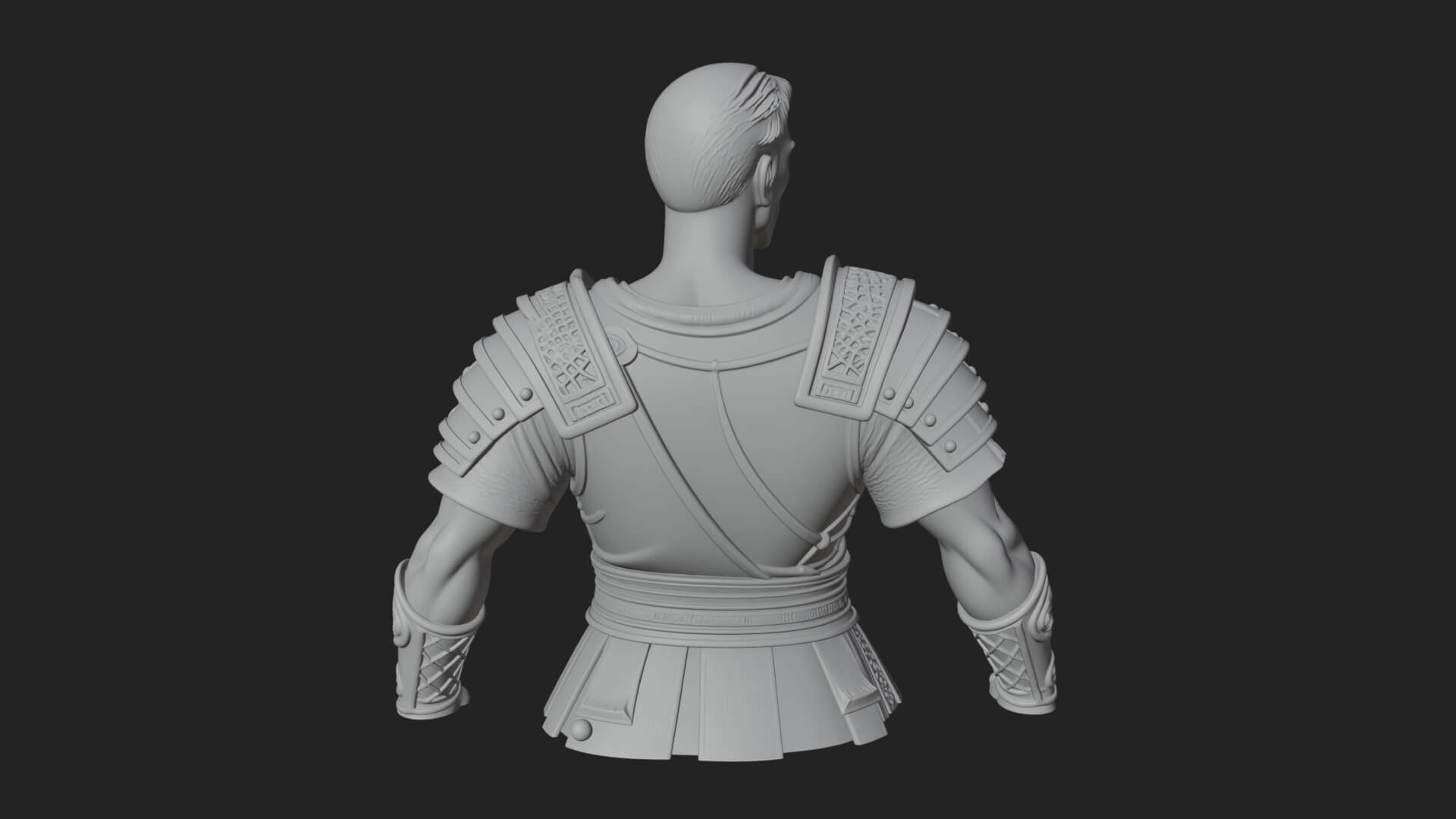 Roman Legionary Bust Statue Design 1 3D Print Model 3D Model
