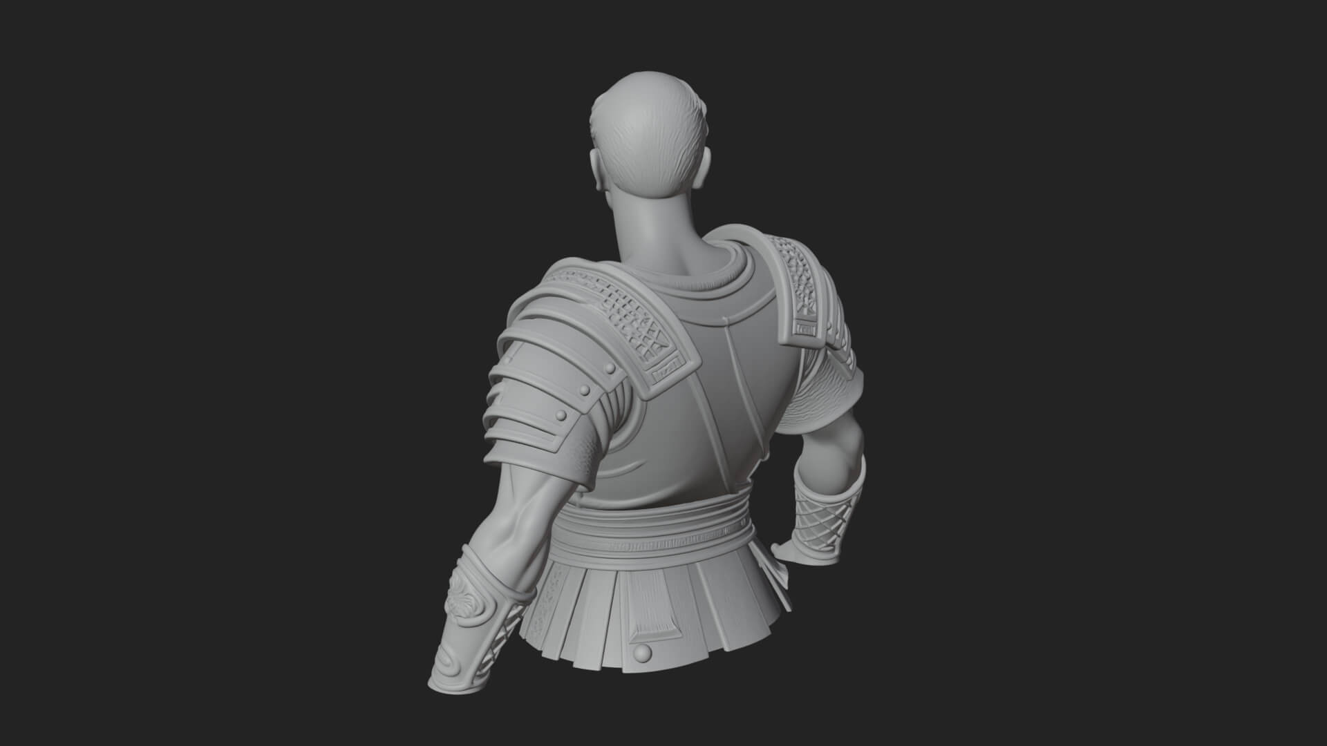 Roman Legionary Bust Statue Design 1 3D Print Model 3D Model
