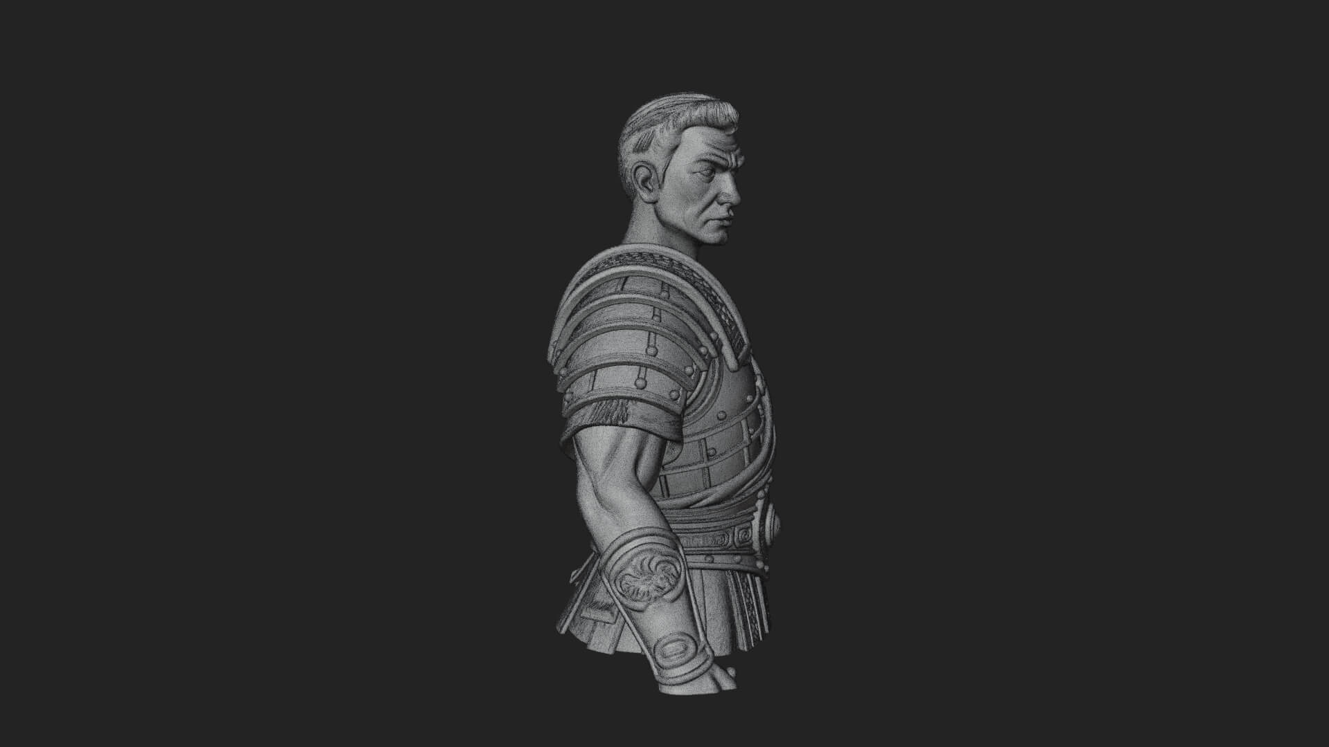 Roman Legionary Bust Statue Design 1 3D Print Model 3D Model