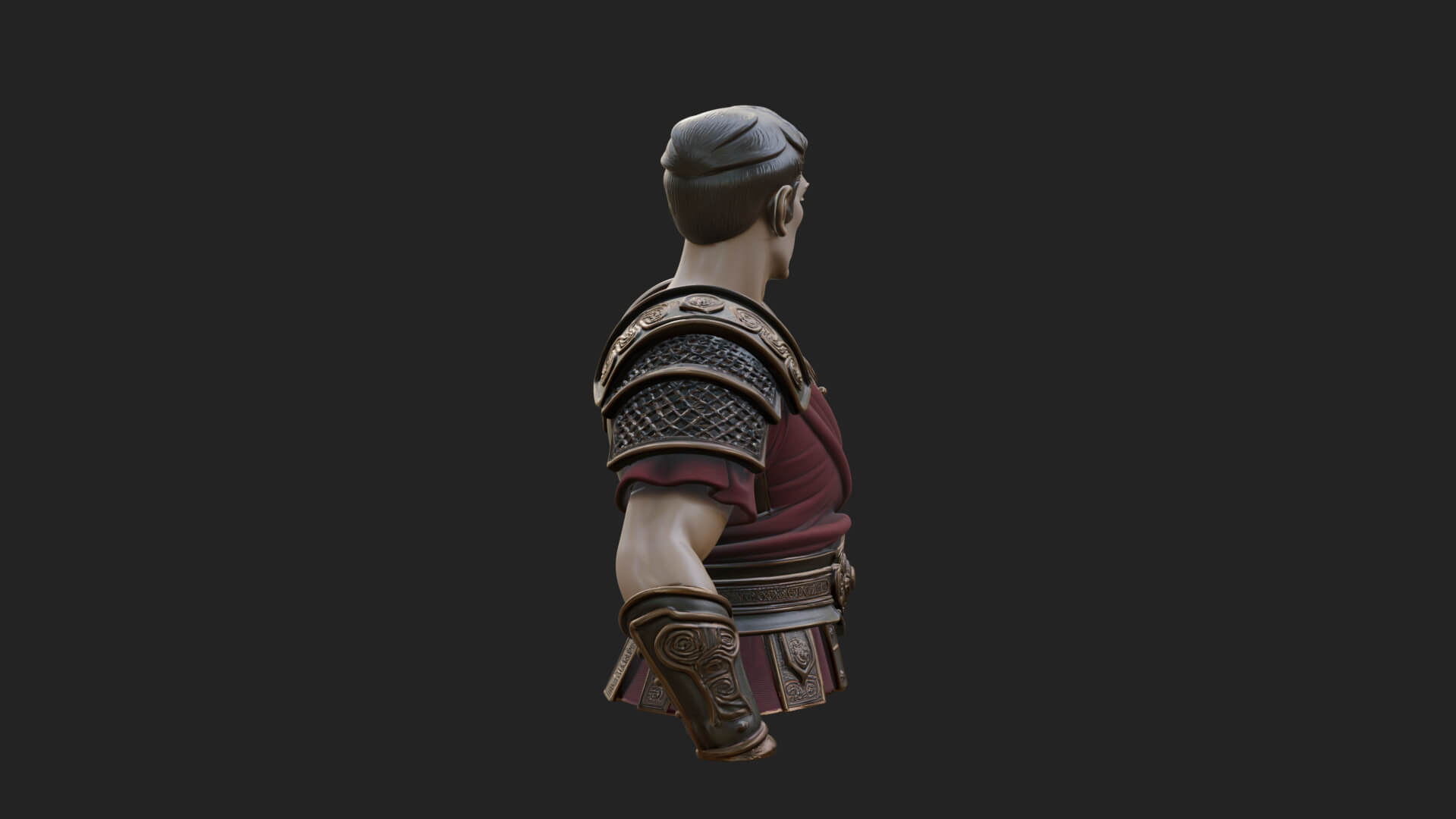Roman Legionary Bust Statue Design 2 3D Print Model 3D Model