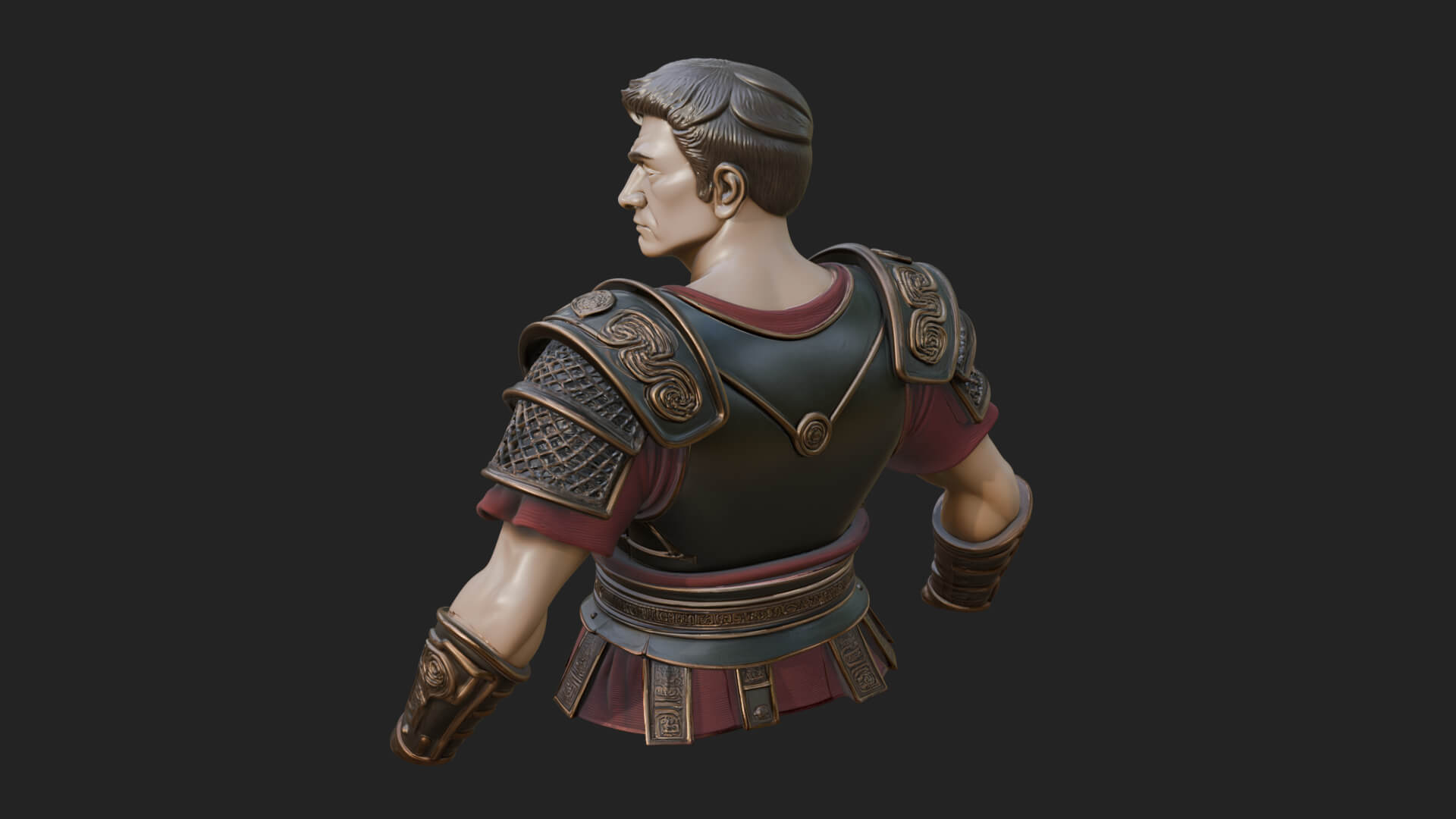 Roman Legionary Bust Statue Design 2 3D Print Model 3D Model