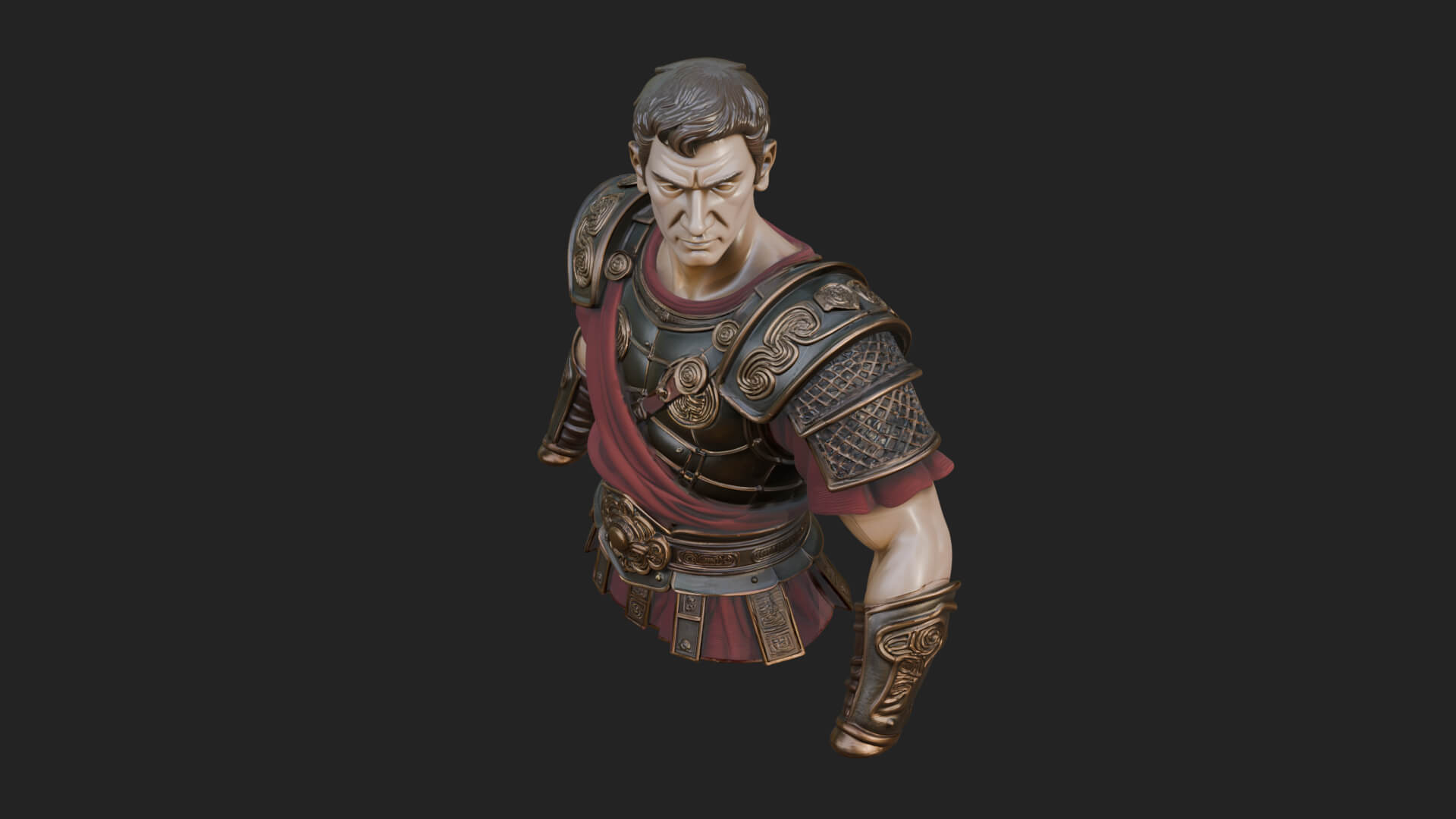 Roman Legionary Bust Statue Design 2 3D Print Model 3D Model
