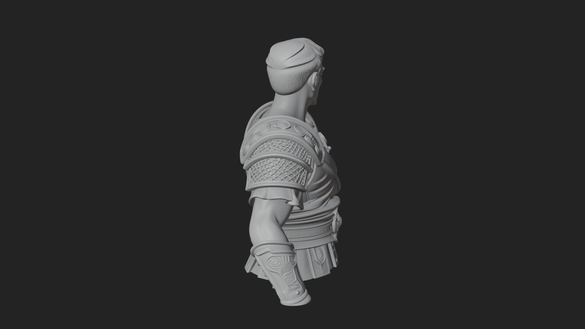 Roman Legionary Bust Statue Design 2 3D Print Model 3D Model