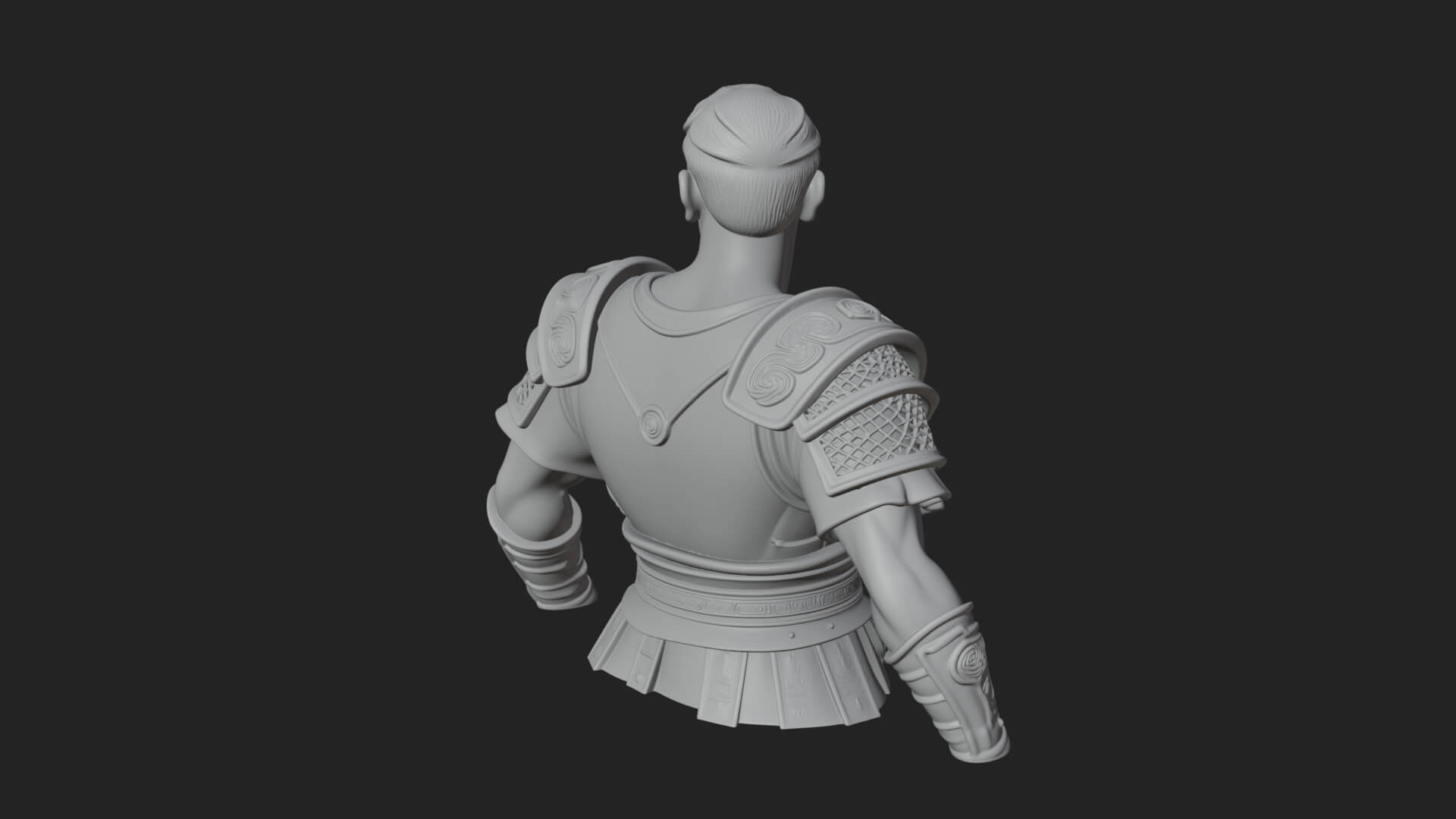 Roman Legionary Bust Statue Design 2 3D Print Model 3D Model