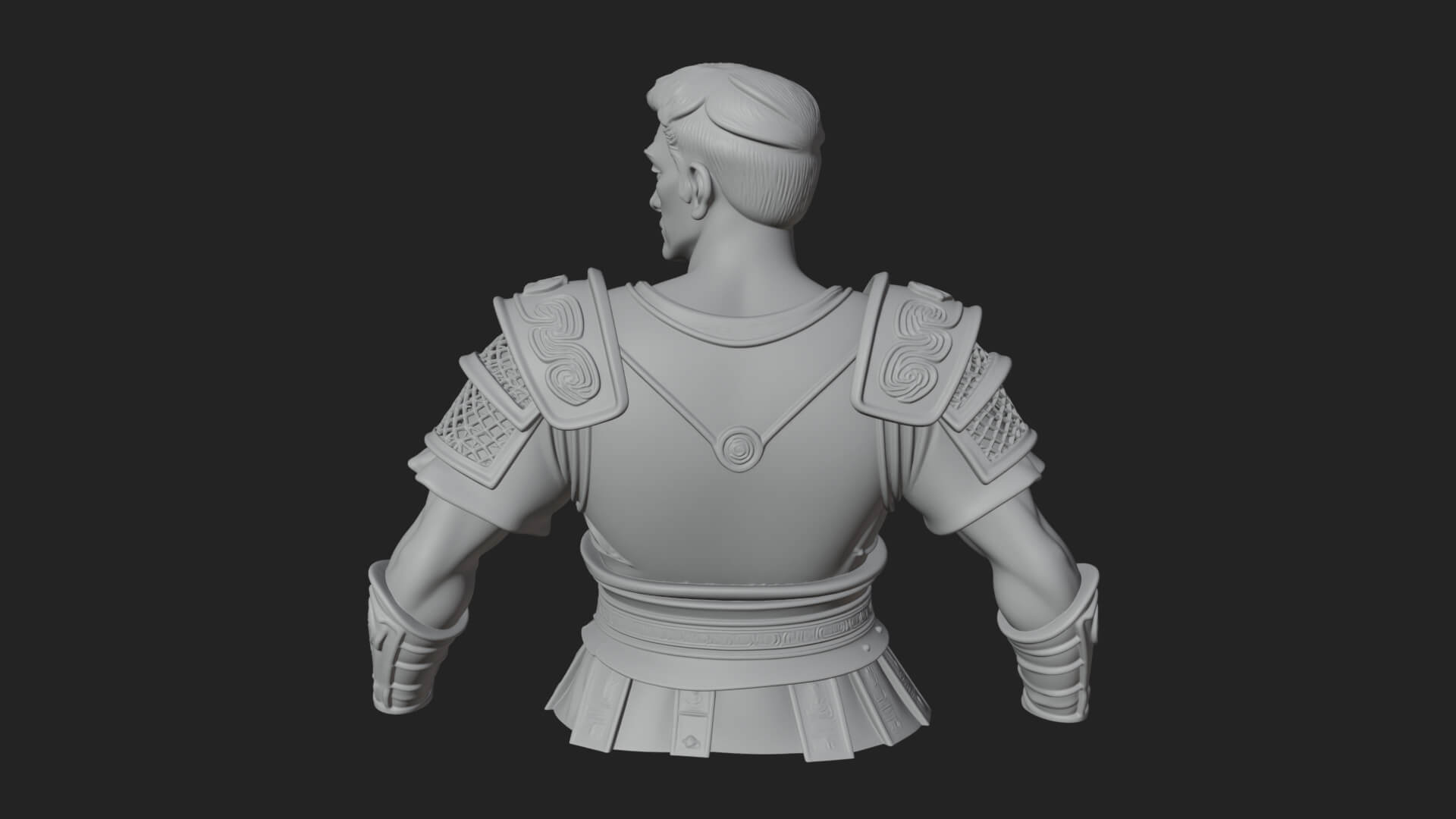 Roman Legionary Bust Statue Design 2 3D Print Model 3D Model