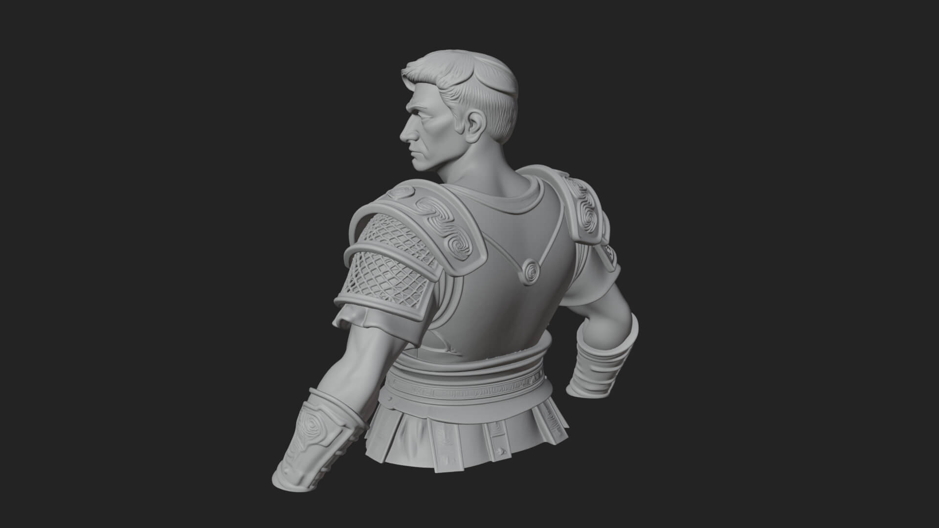 Roman Legionary Bust Statue Design 2 3D Print Model 3D Model
