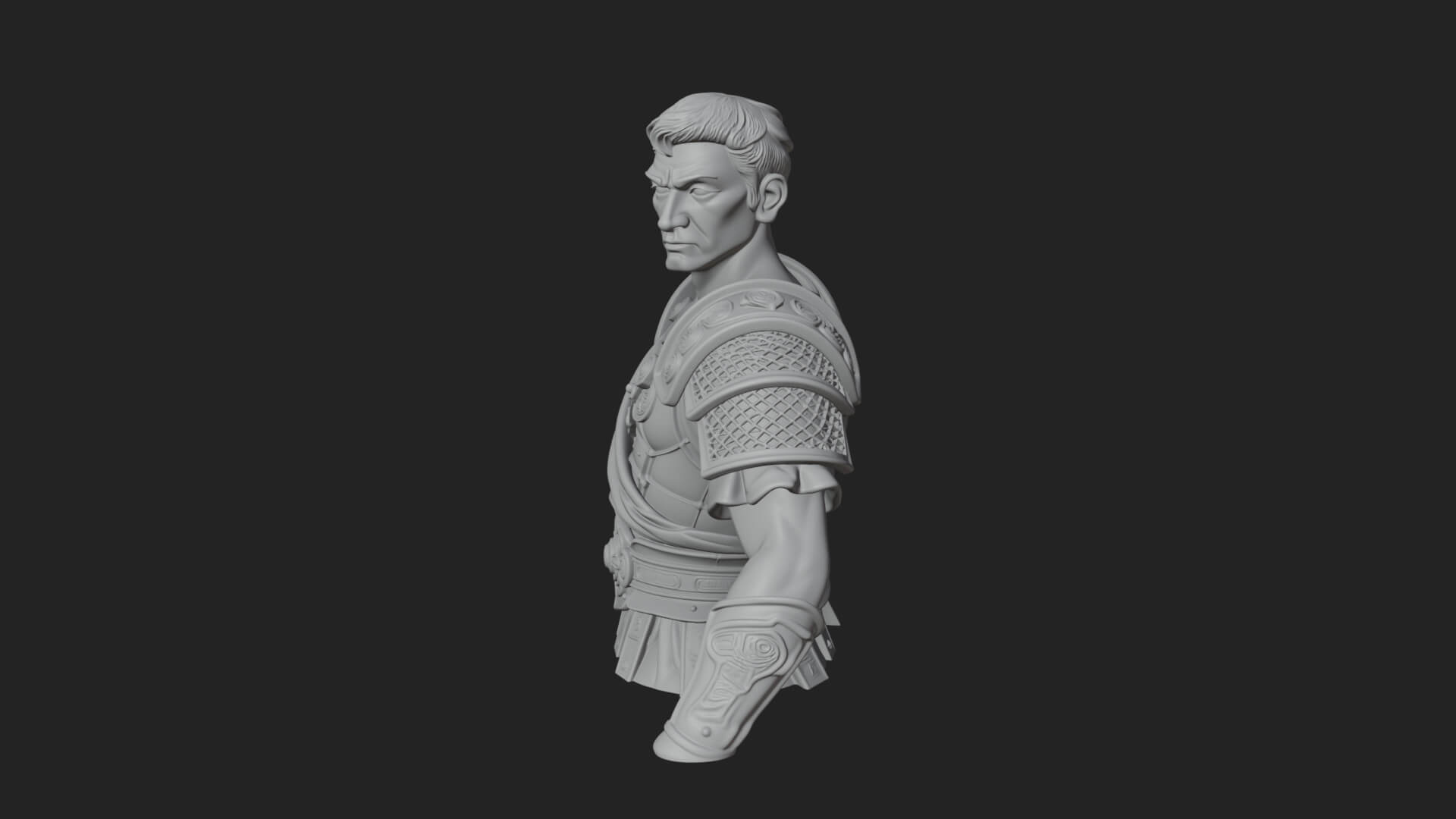 Roman Legionary Bust Statue Design 2 3D Print Model 3D Model