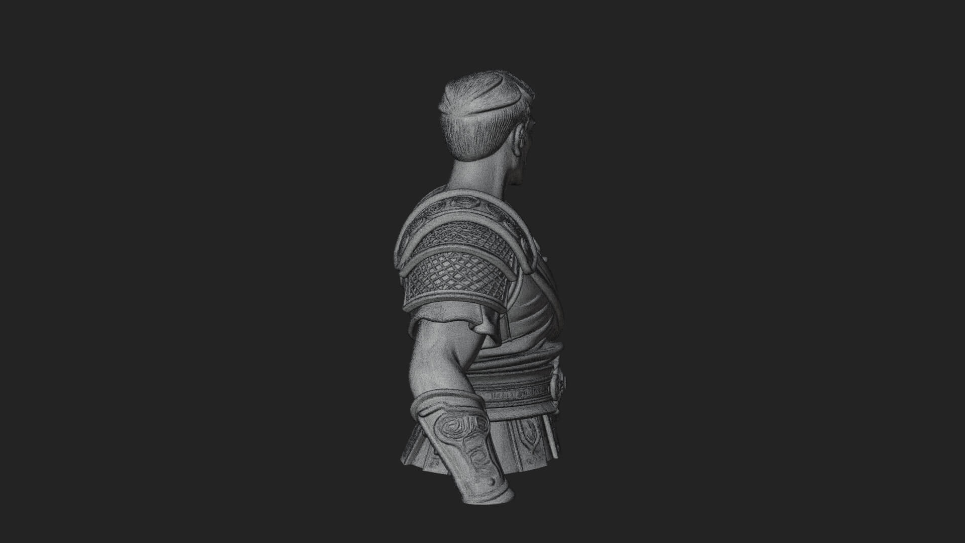 Roman Legionary Bust Statue Design 2 3D Print Model 3D Model