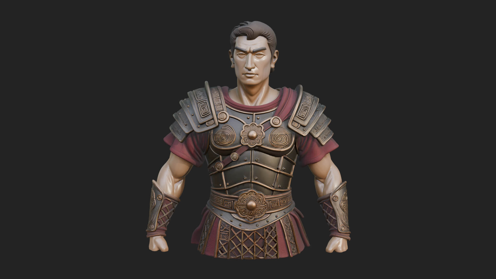 Roman Legionary Bust Statue Design 3 3D Print Model 3D Model