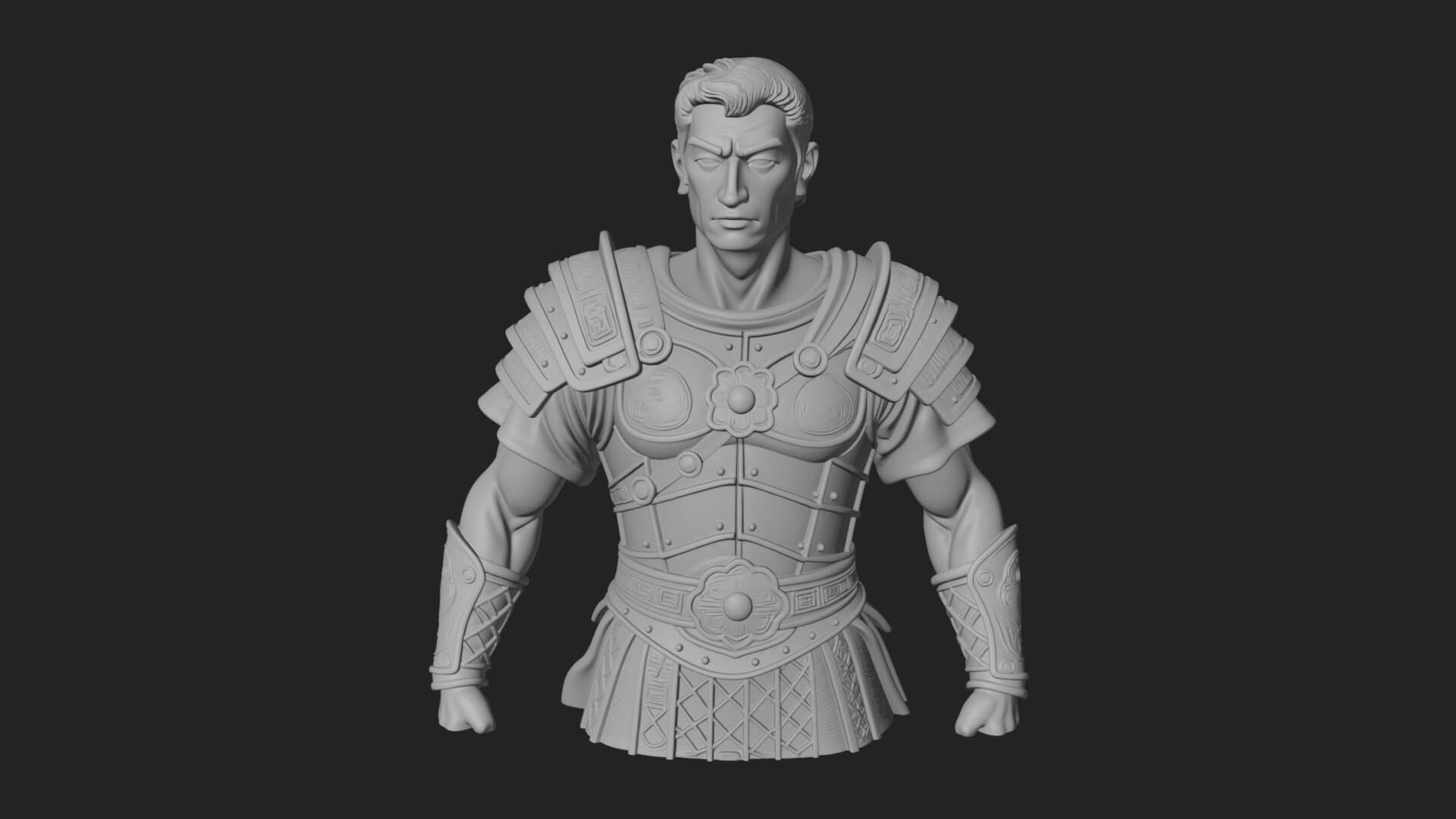 Roman Legionary Bust Statue Design 3 3D Print Model 3D Model