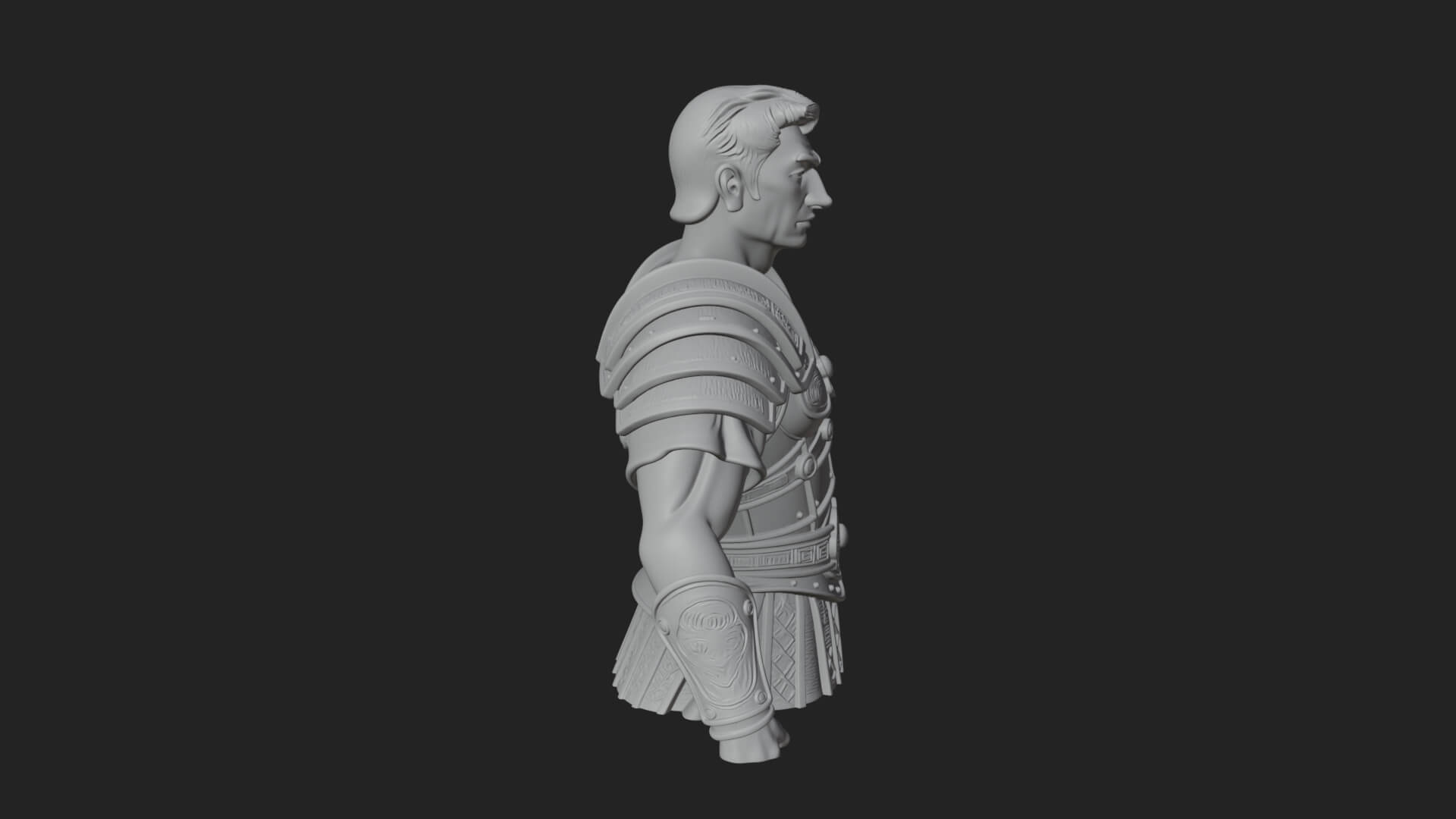 Roman Legionary Bust Statue Design 3 3D Print Model 3D Model