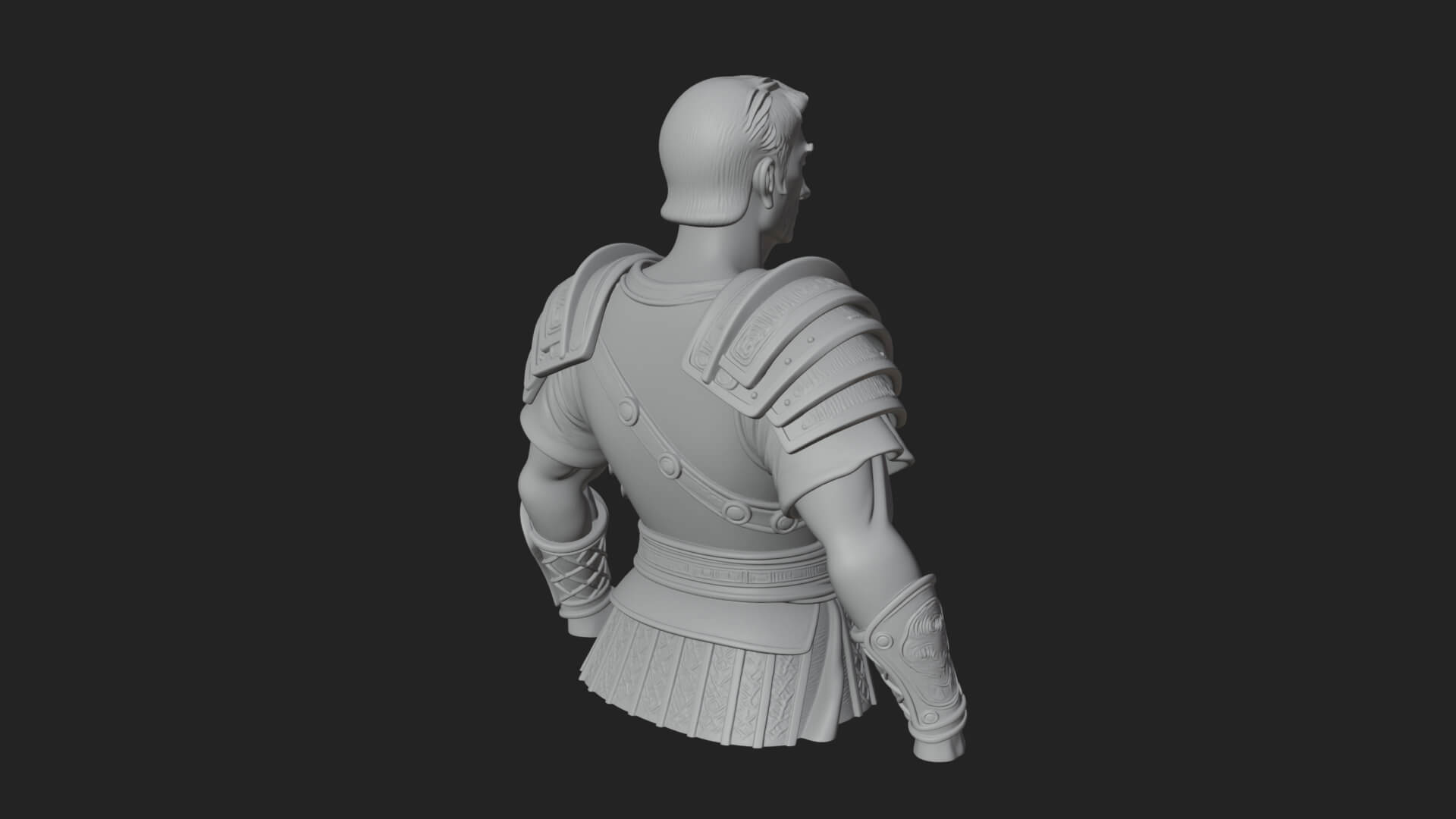 Roman Legionary Bust Statue Design 3 3D Print Model 3D Model