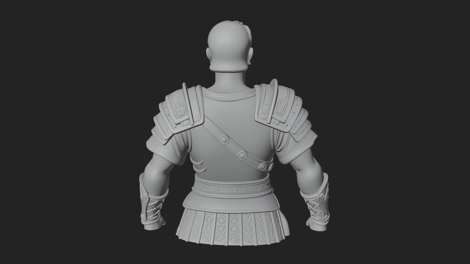 Roman Legionary Bust Statue Design 3 3D Print Model 3D Model