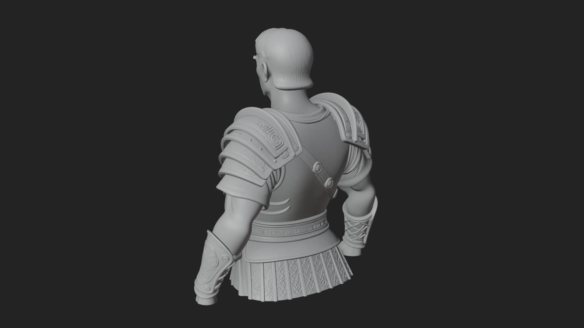 Roman Legionary Bust Statue Design 3 3D Print Model 3D Model