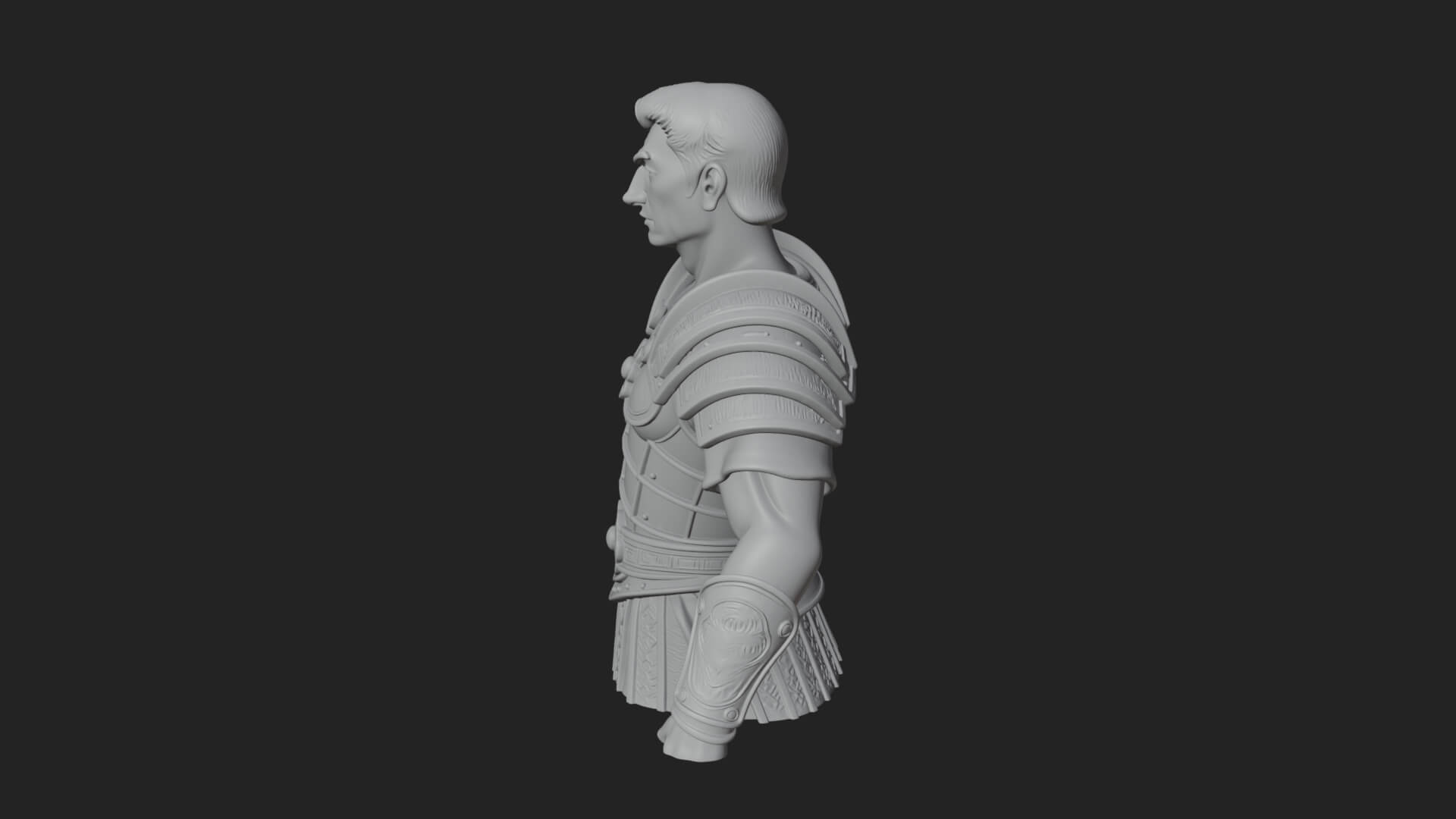 Roman Legionary Bust Statue Design 3 3D Print Model 3D Model