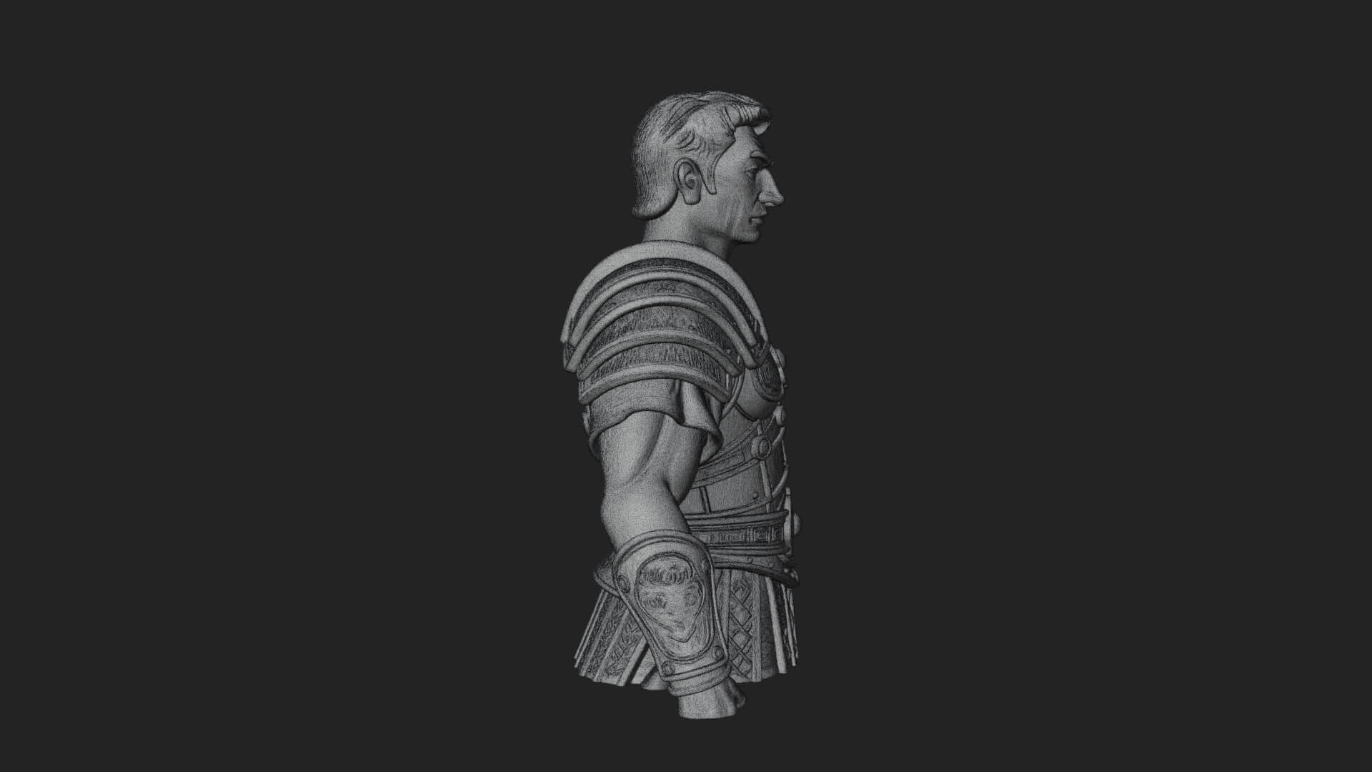 Roman Legionary Bust Statue Design 3 3D Print Model 3D Model