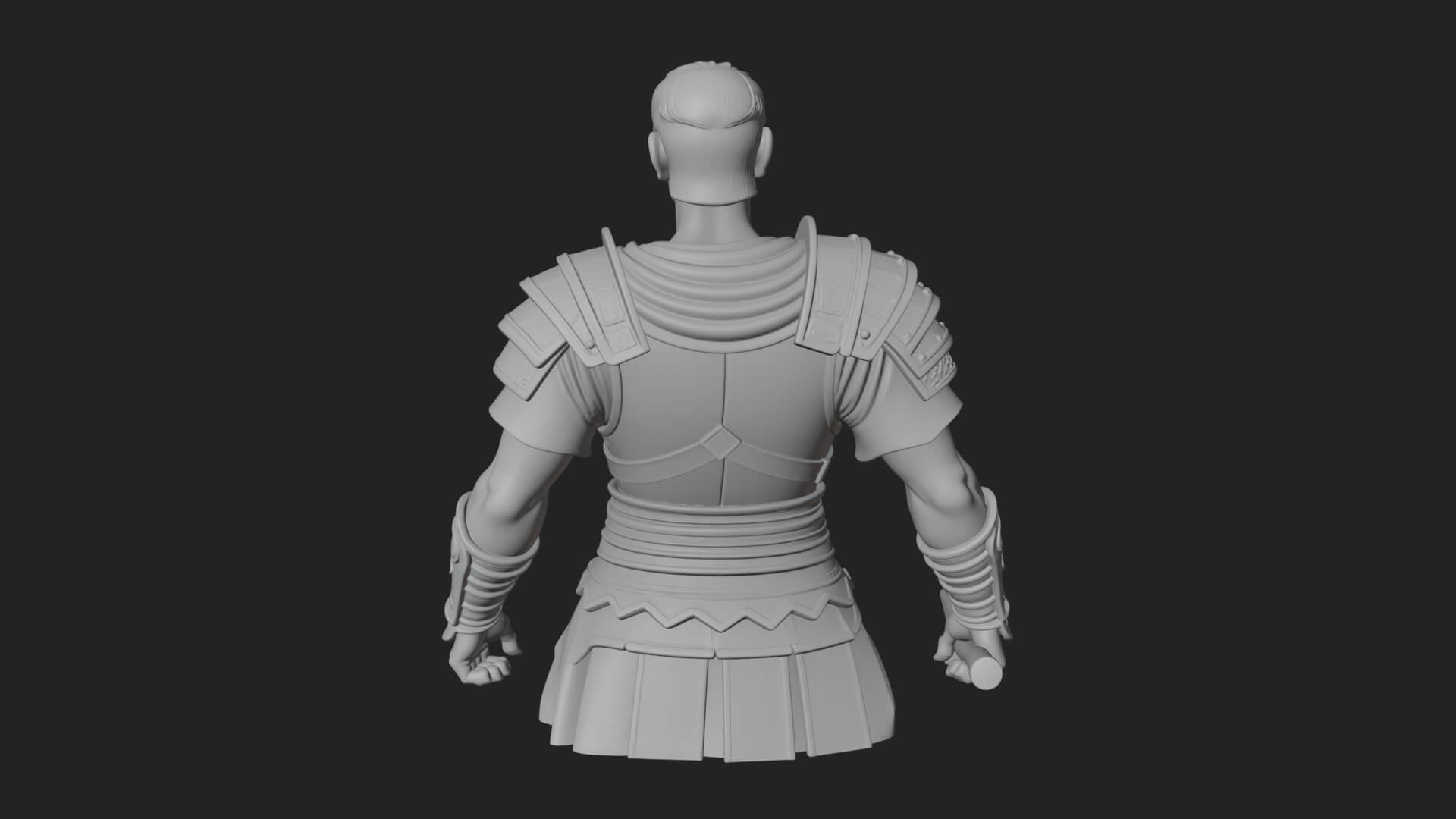 Roman Legionary Bust Statue Design 4 3D Print Model 3D Model