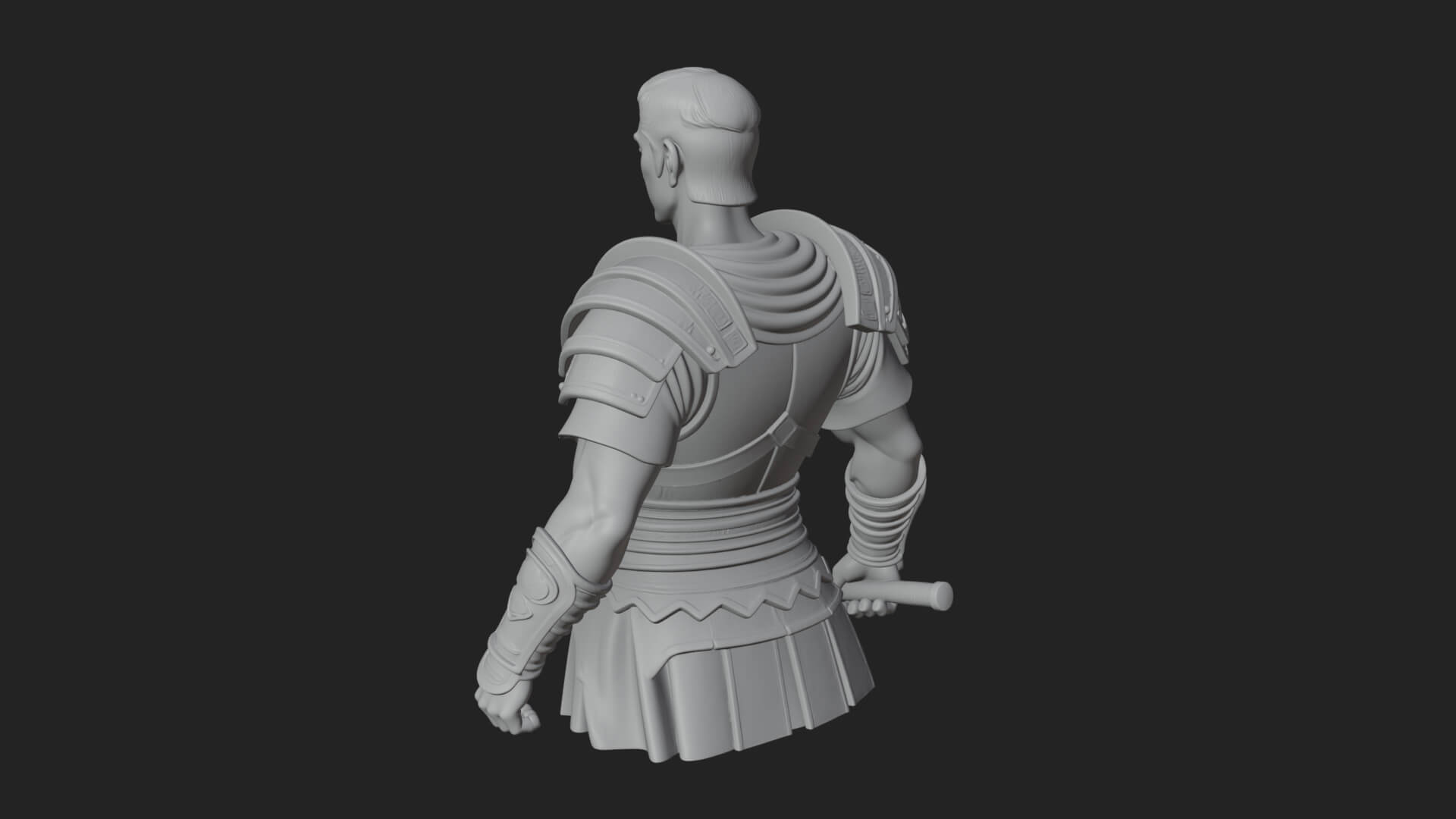 Roman Legionary Bust Statue Design 4 3D Print Model 3D Model