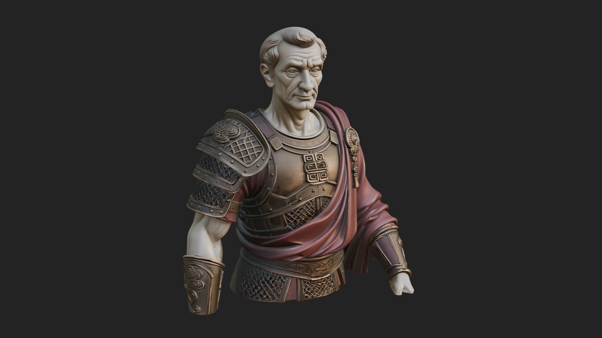 Roman Legionary Bust Statue Design 5 3D Print Model 3D Model