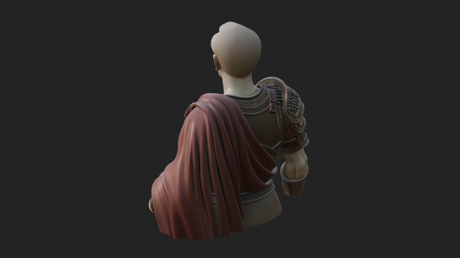 Roman Legionary Bust Statue Design 5 3D Print Model 3D Model