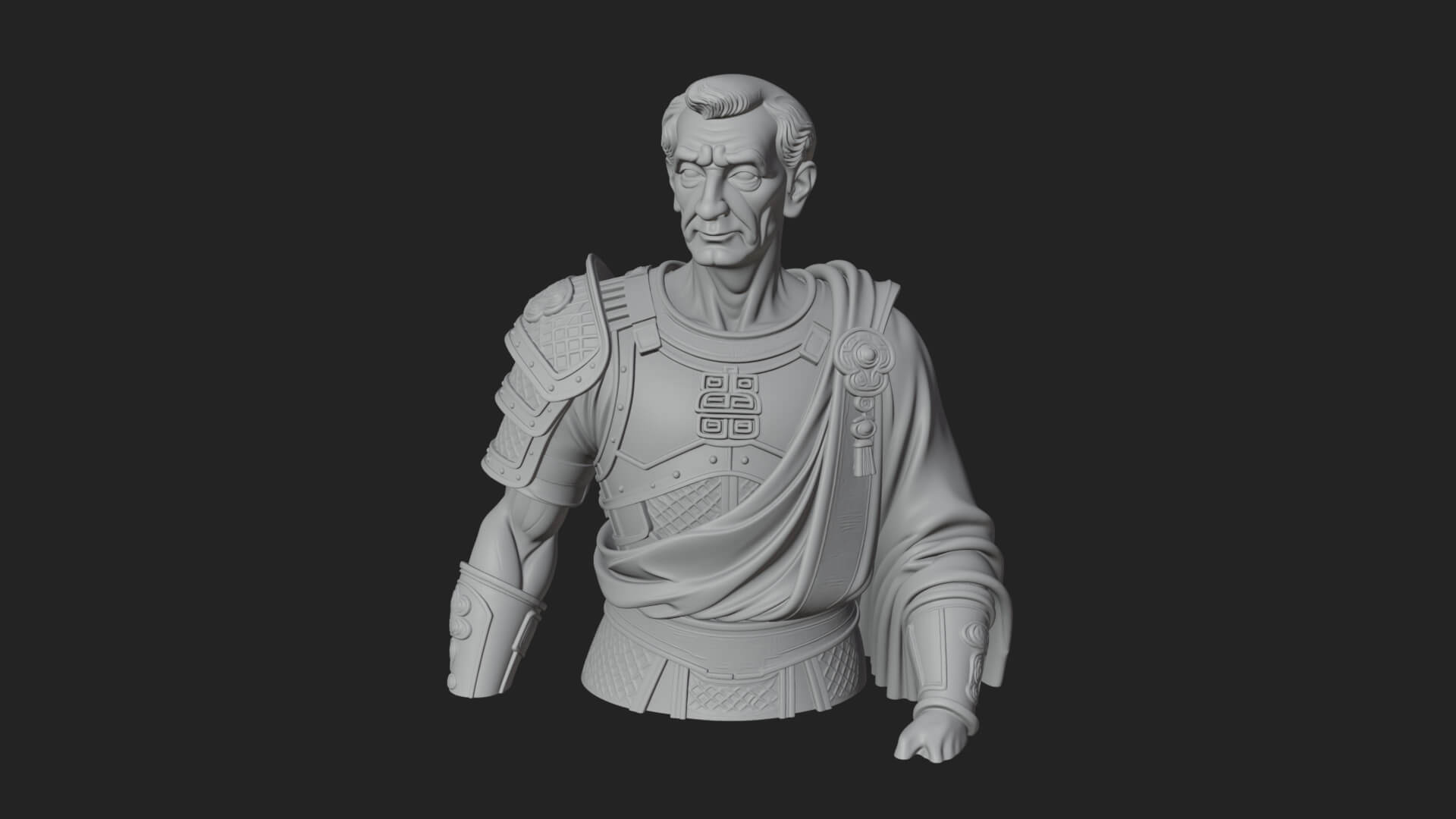 Roman Legionary Bust Statue Design 5 3D Print Model 3D Model