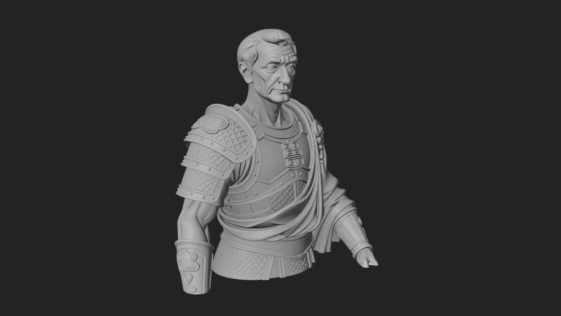 Roman Legionary Bust Statue Design 5 3D Print Model 3D Model