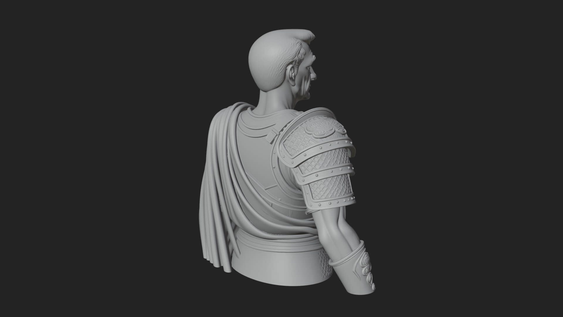 Roman Legionary Bust Statue Design 5 3D Print Model 3D Model