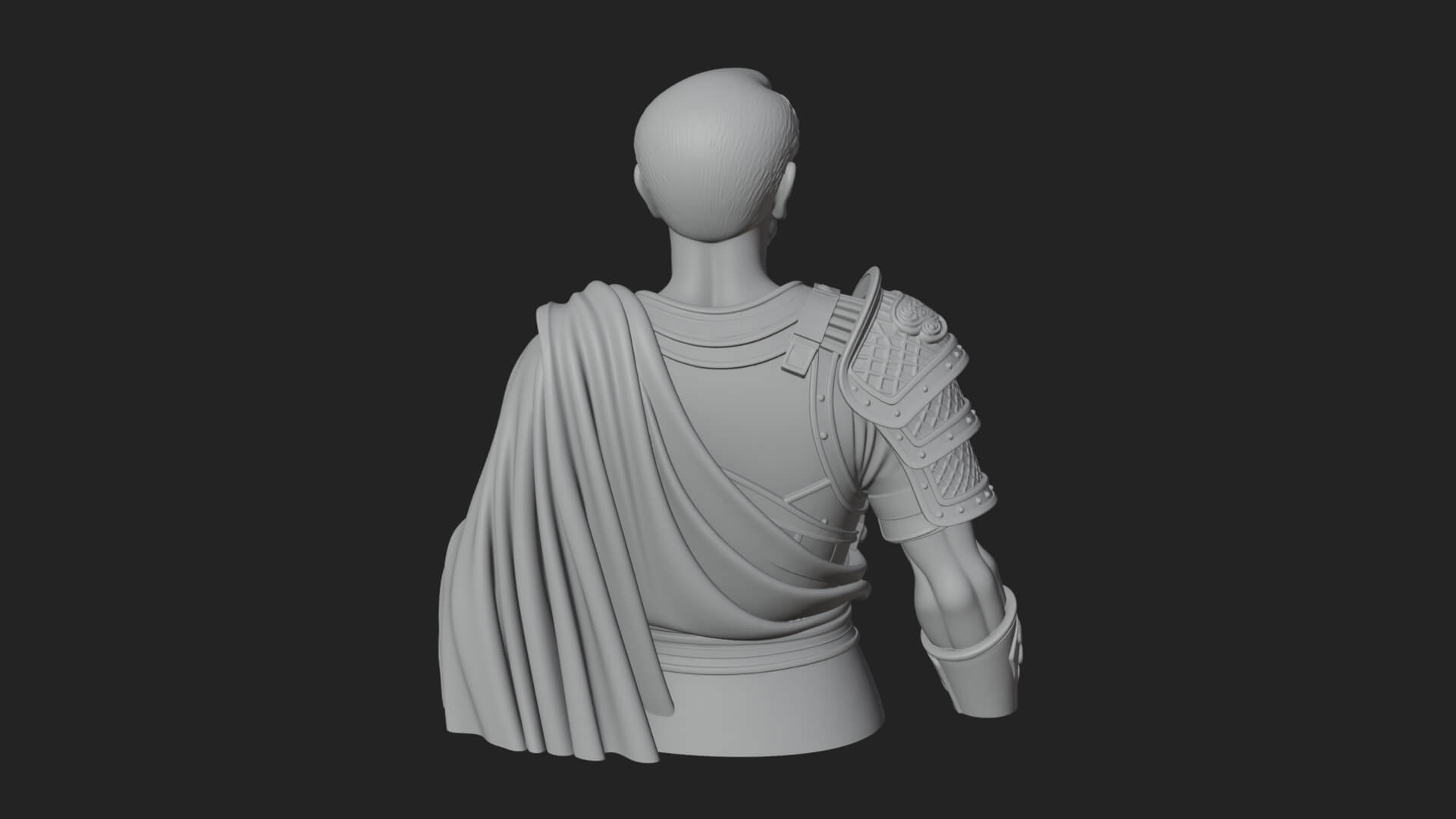 Roman Legionary Bust Statue Design 5 3D Print Model 3D Model