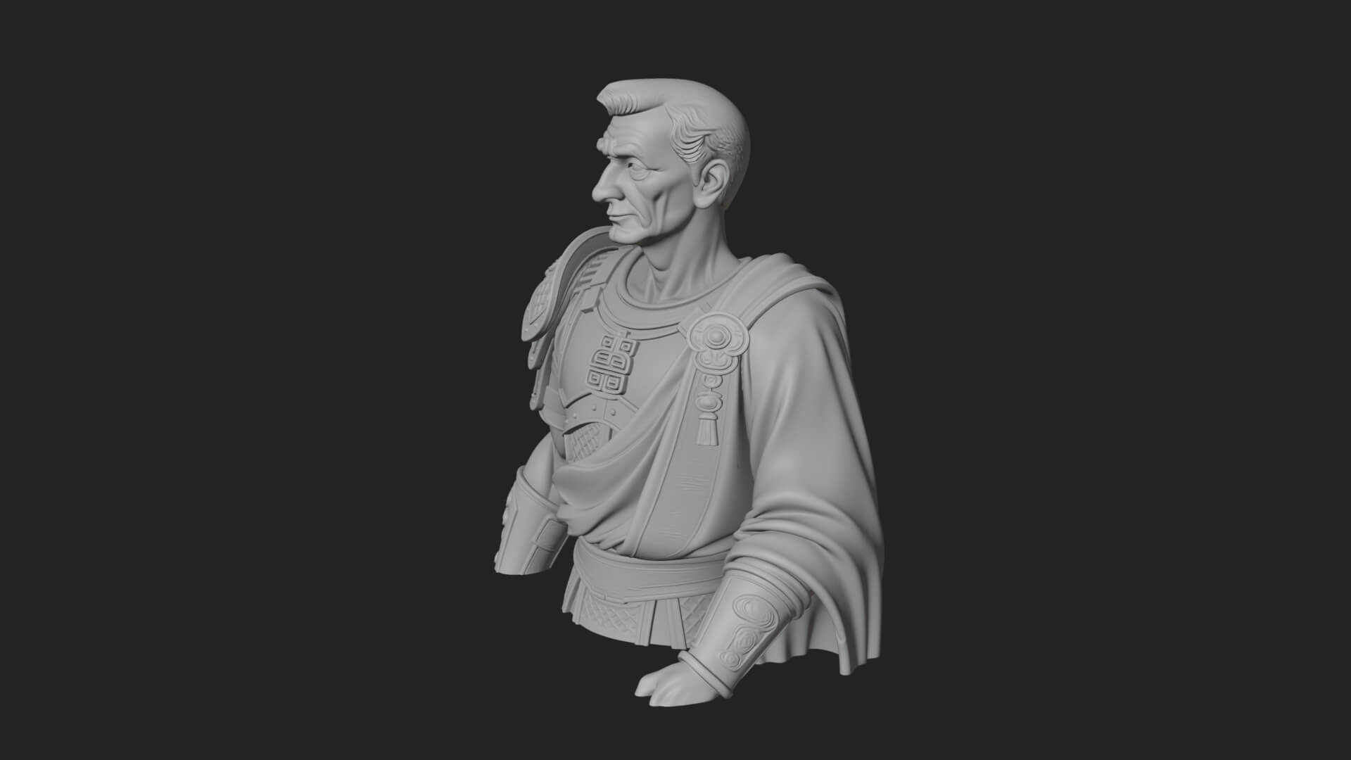 Roman Legionary Bust Statue Design 5 3D Print Model 3D Model