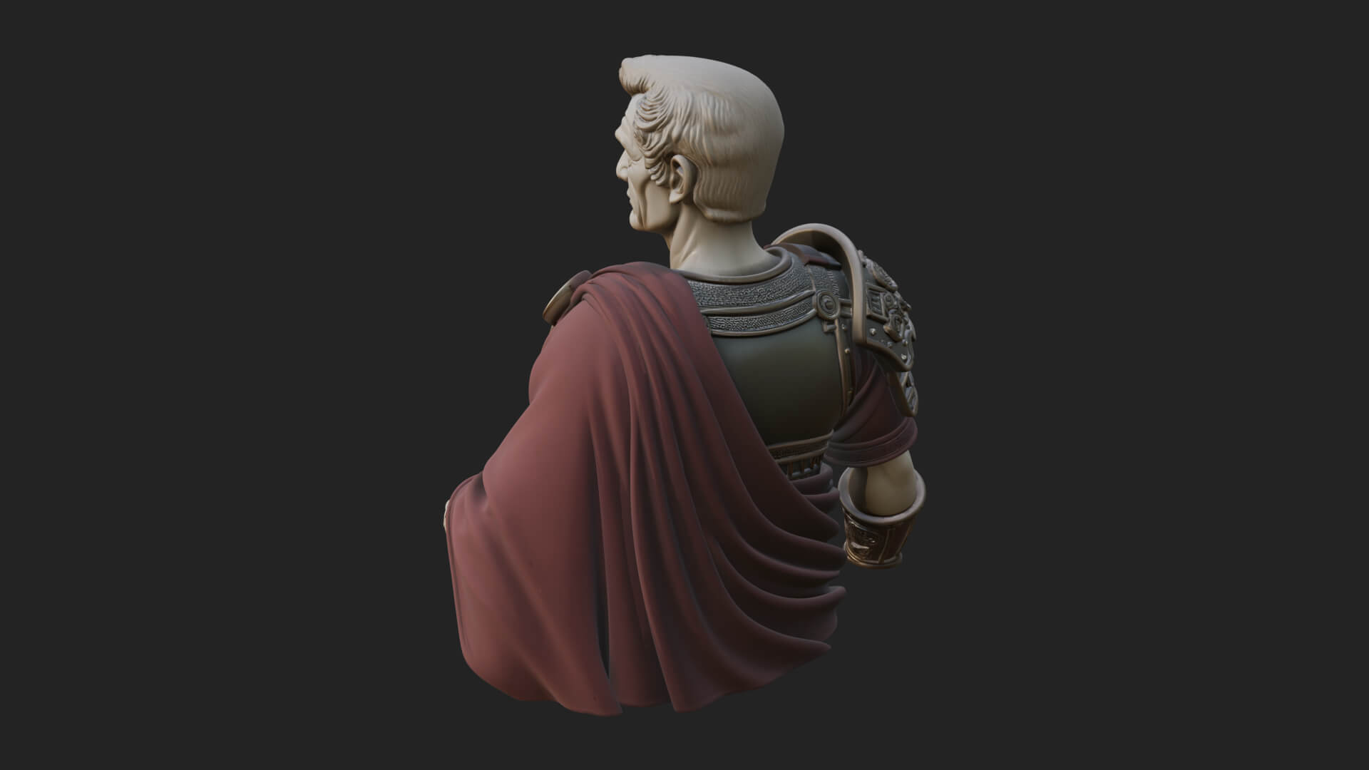 Roman Legionary Bust Statue Design 6 3D Print Model 3D Model