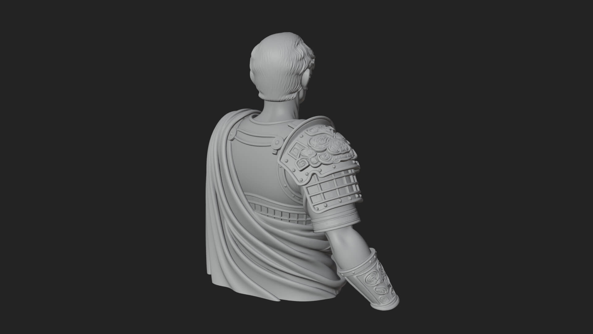 Roman Legionary Bust Statue Design 6 3D Print Model 3D Model