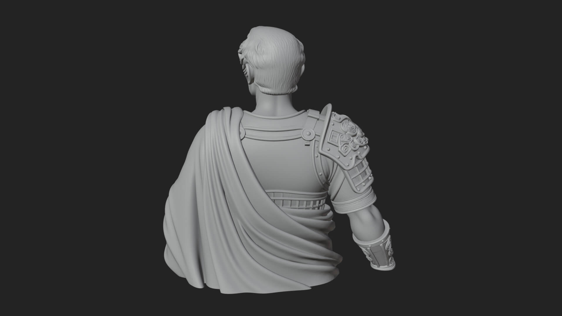 Roman Legionary Bust Statue Design 6 3D Print Model 3D Model