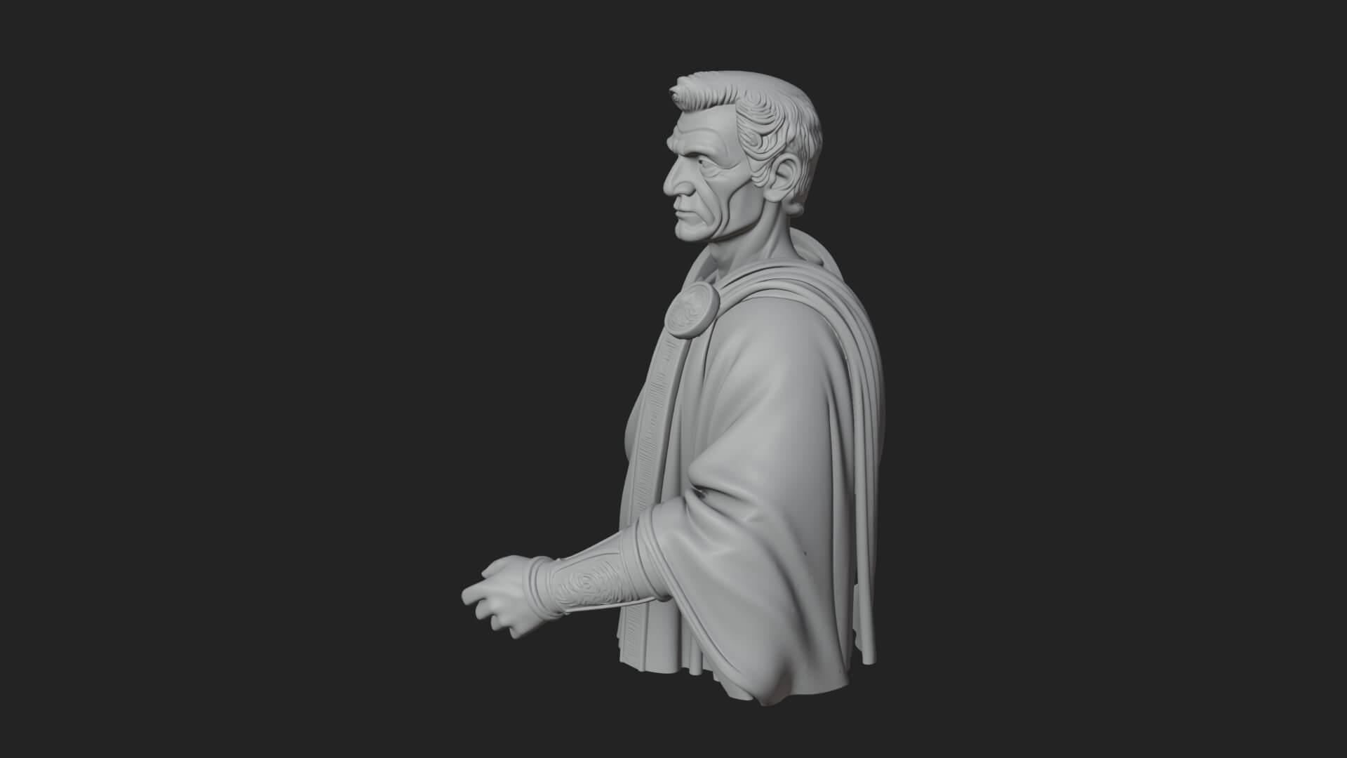 Roman Legionary Bust Statue Design 6 3D Print Model 3D Model