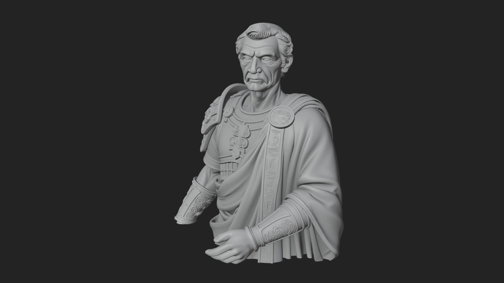 Roman Legionary Bust Statue Design 6 3D Print Model 3D Model