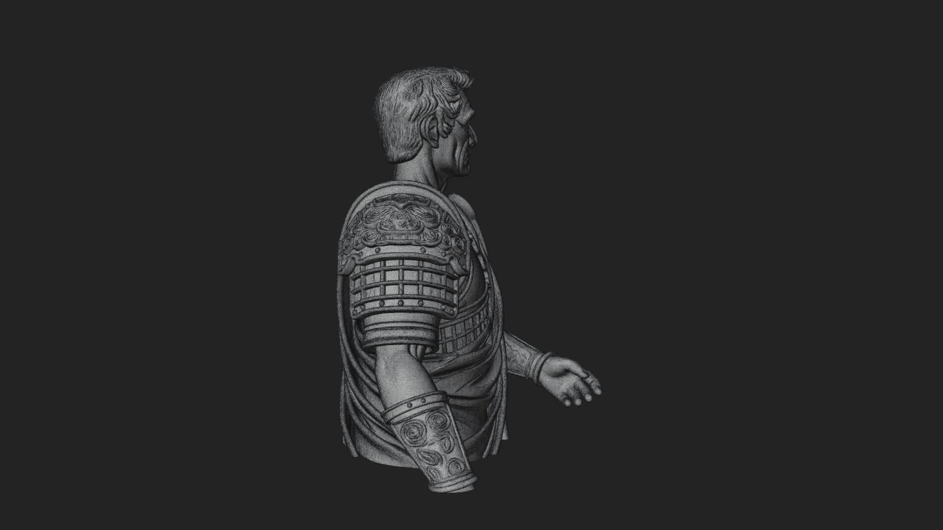 Roman Legionary Bust Statue Design 6 3D Print Model 3D Model