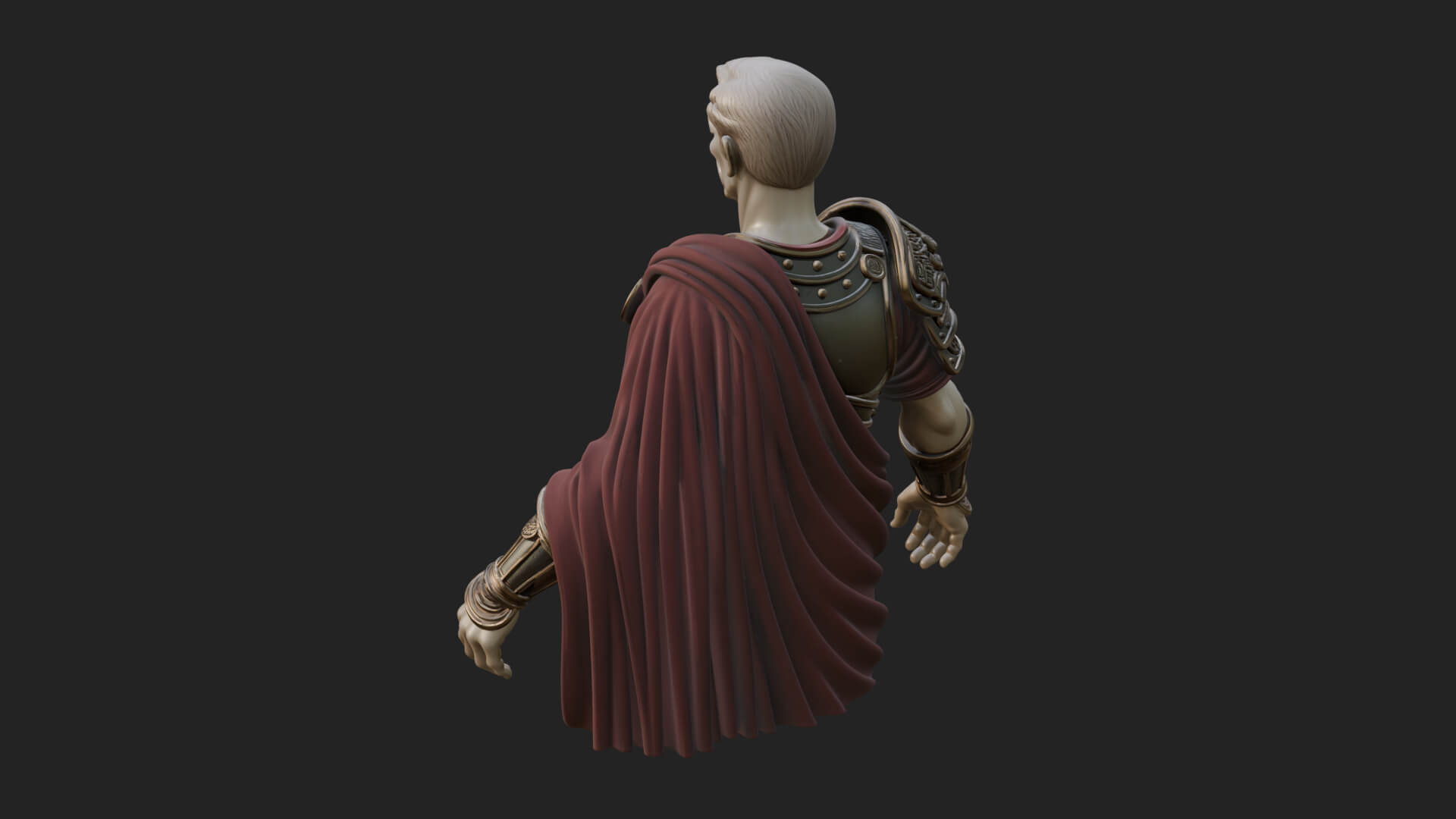 Roman Legionary Bust Statue Design 7 3D Print Model 3D Model