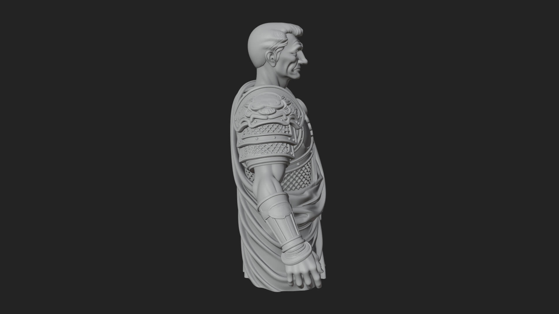 Roman Legionary Bust Statue Design 7 3D Print Model 3D Model