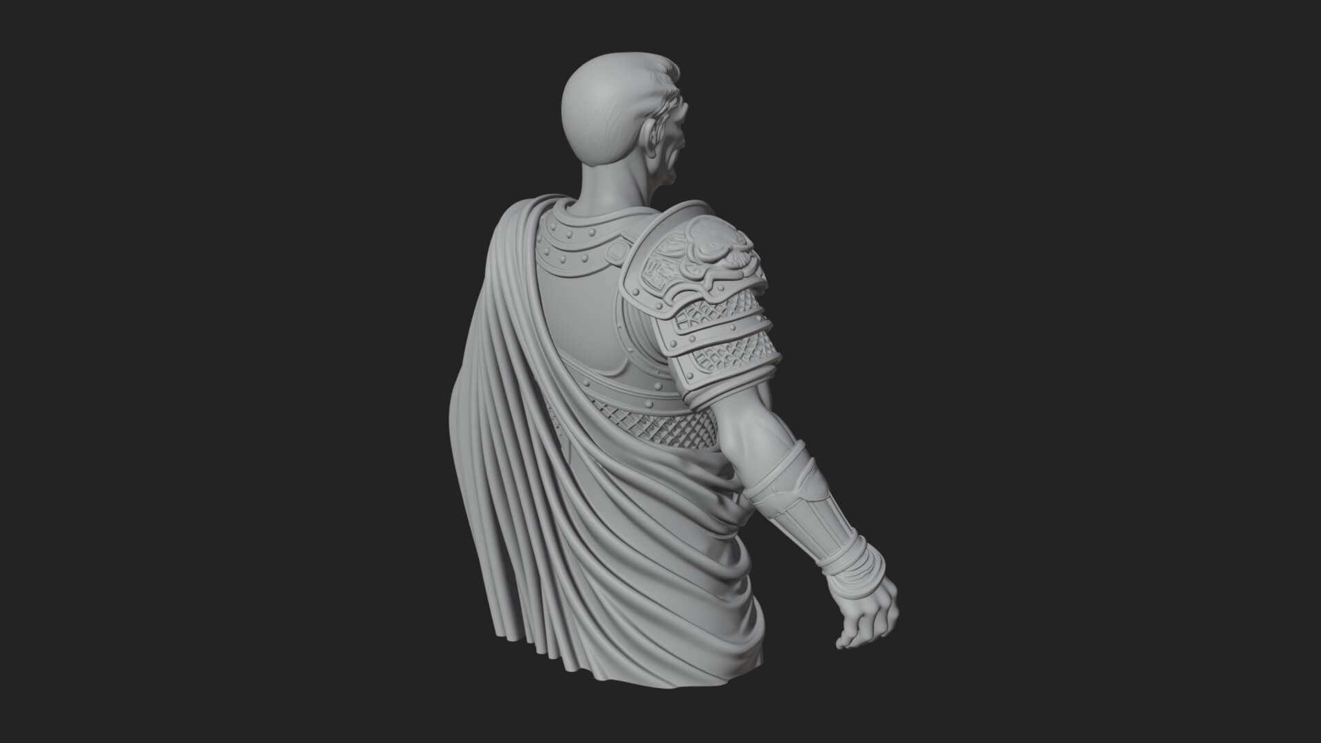 Roman Legionary Bust Statue Design 7 3D Print Model 3D Model