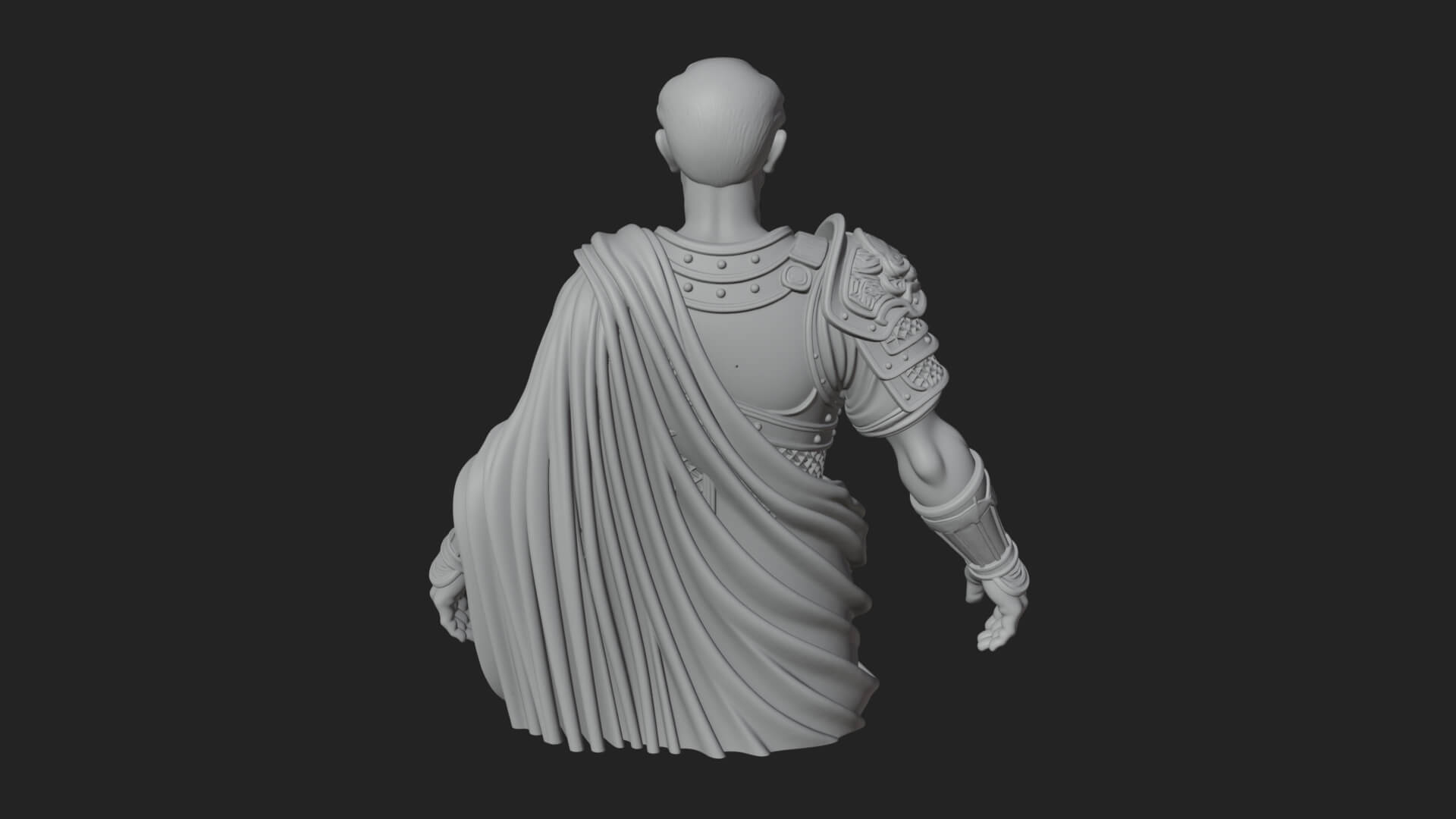 Roman Legionary Bust Statue Design 7 3D Print Model 3D Model