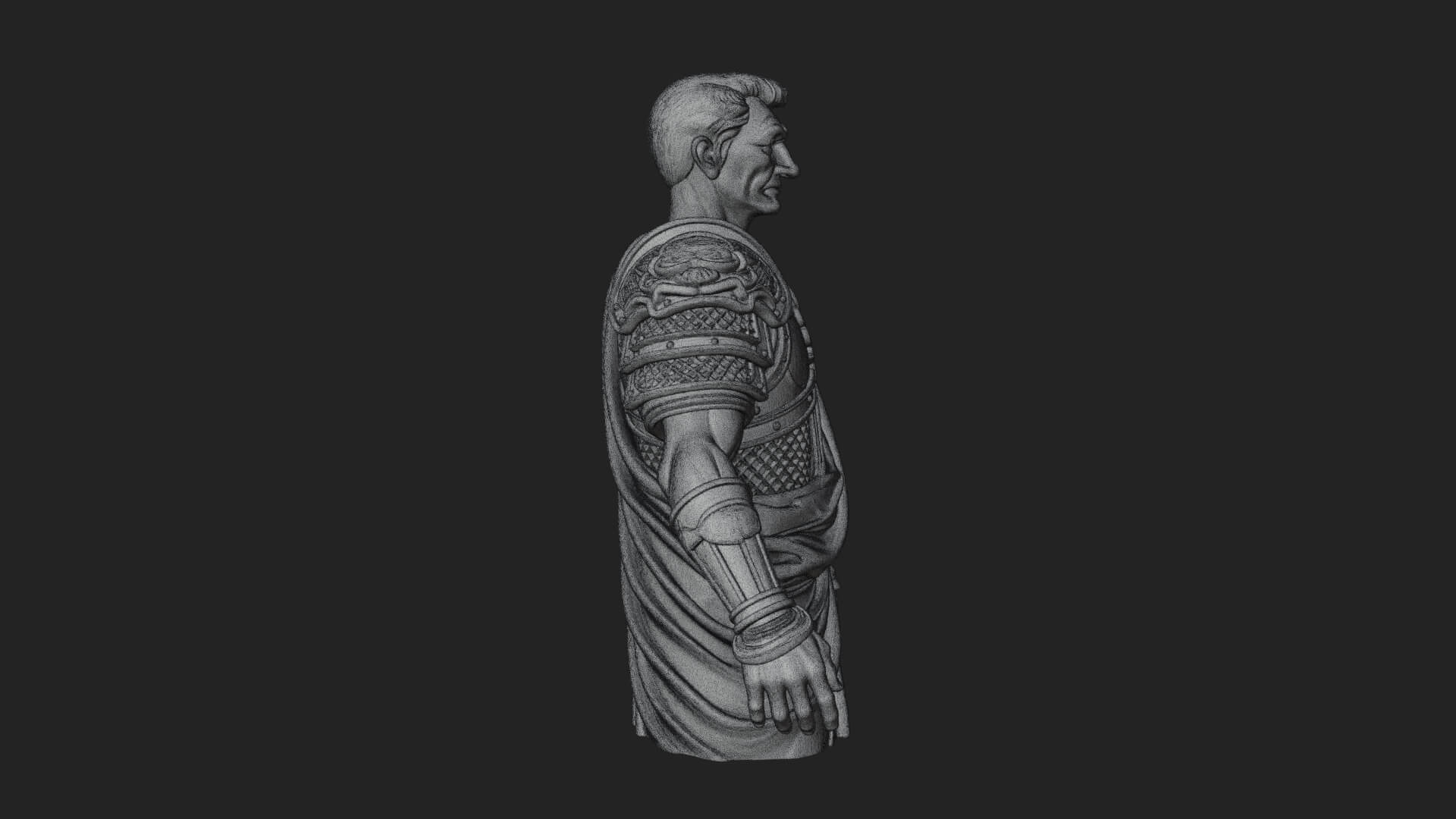 Roman Legionary Bust Statue Design 7 3D Print Model 3D Model