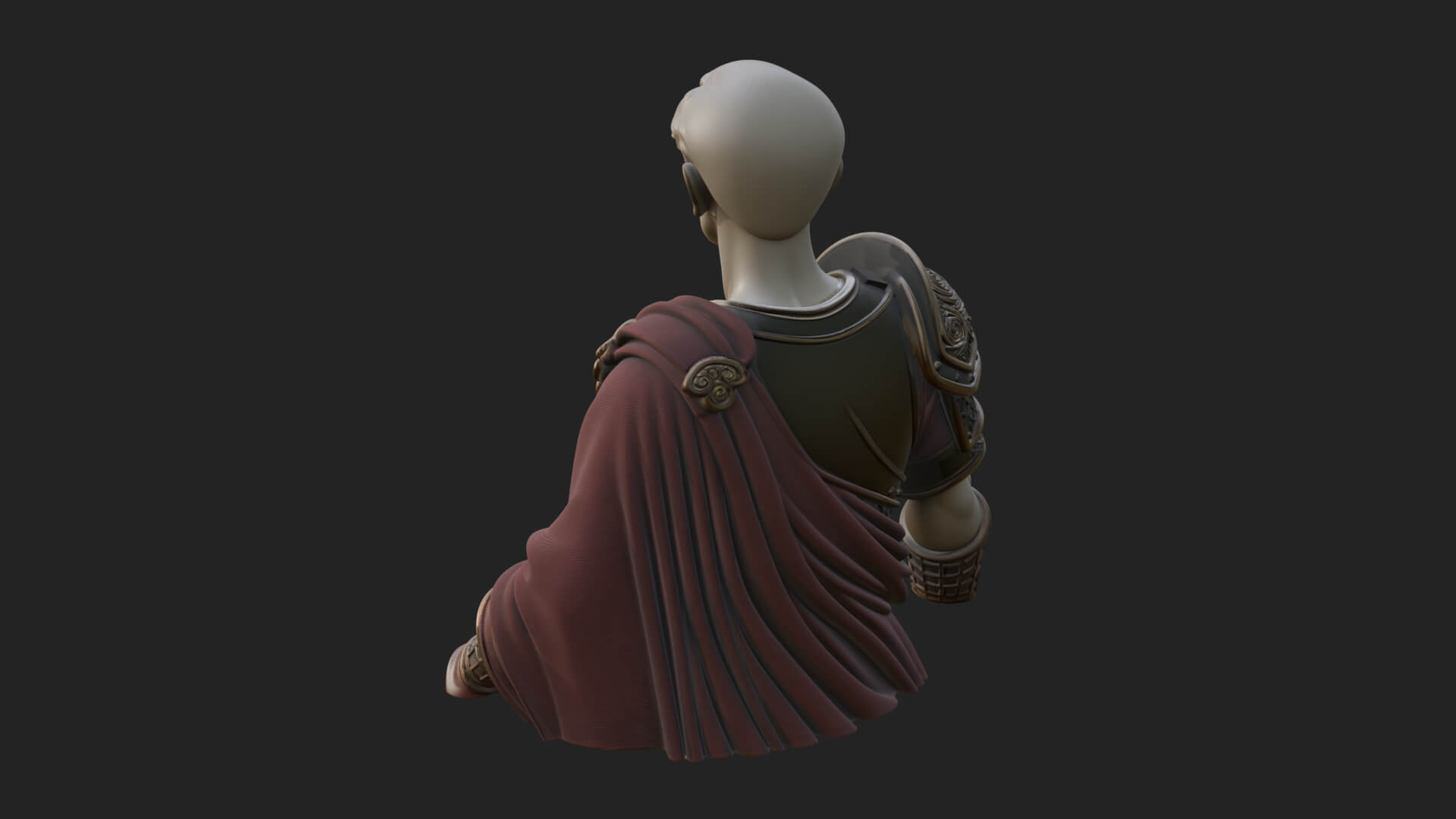 Roman Legionary Bust Statue Design 8 3D Print Model 3D Model