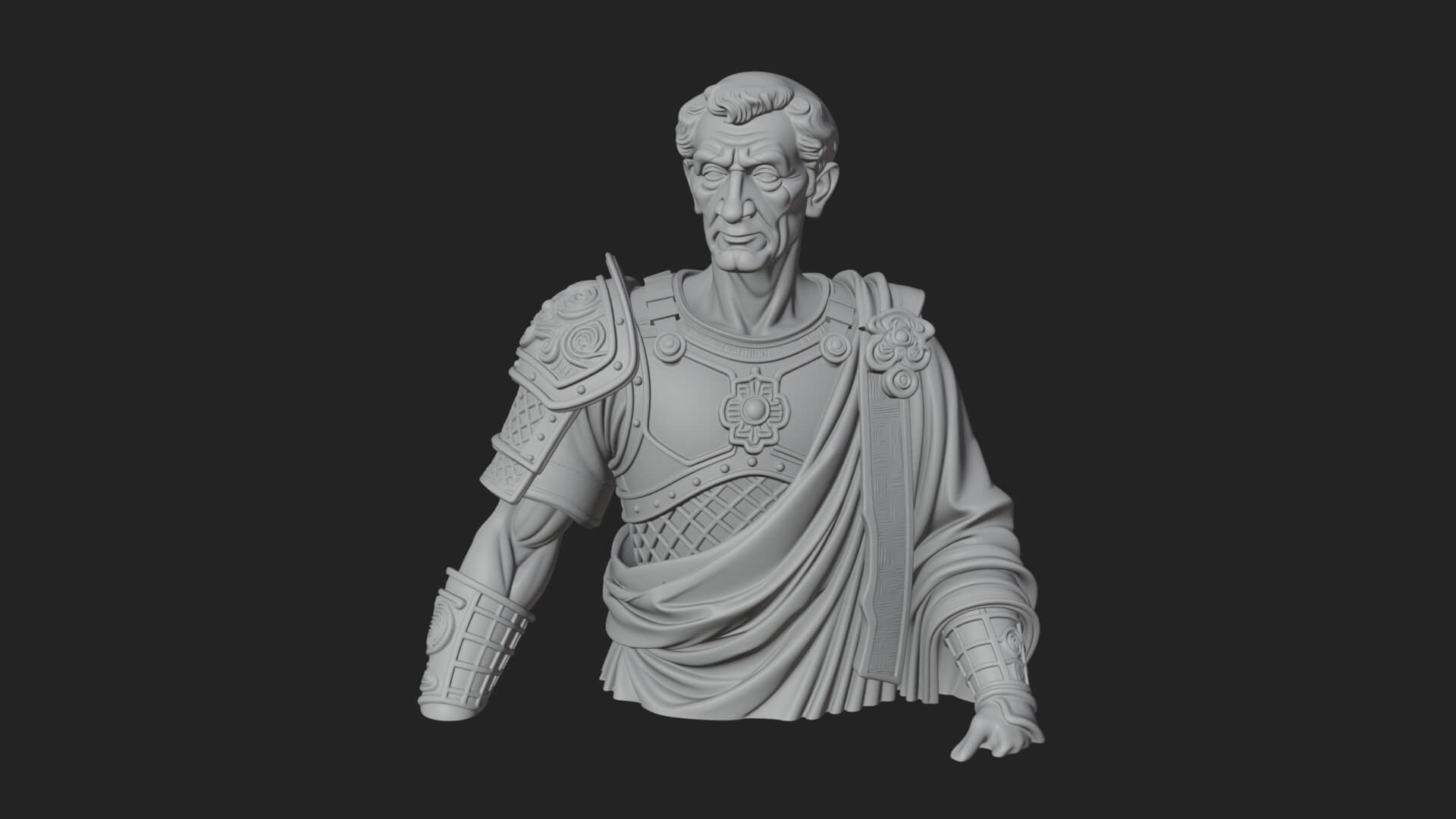 Roman Legionary Bust Statue Design 8 3D Print Model 3D Model