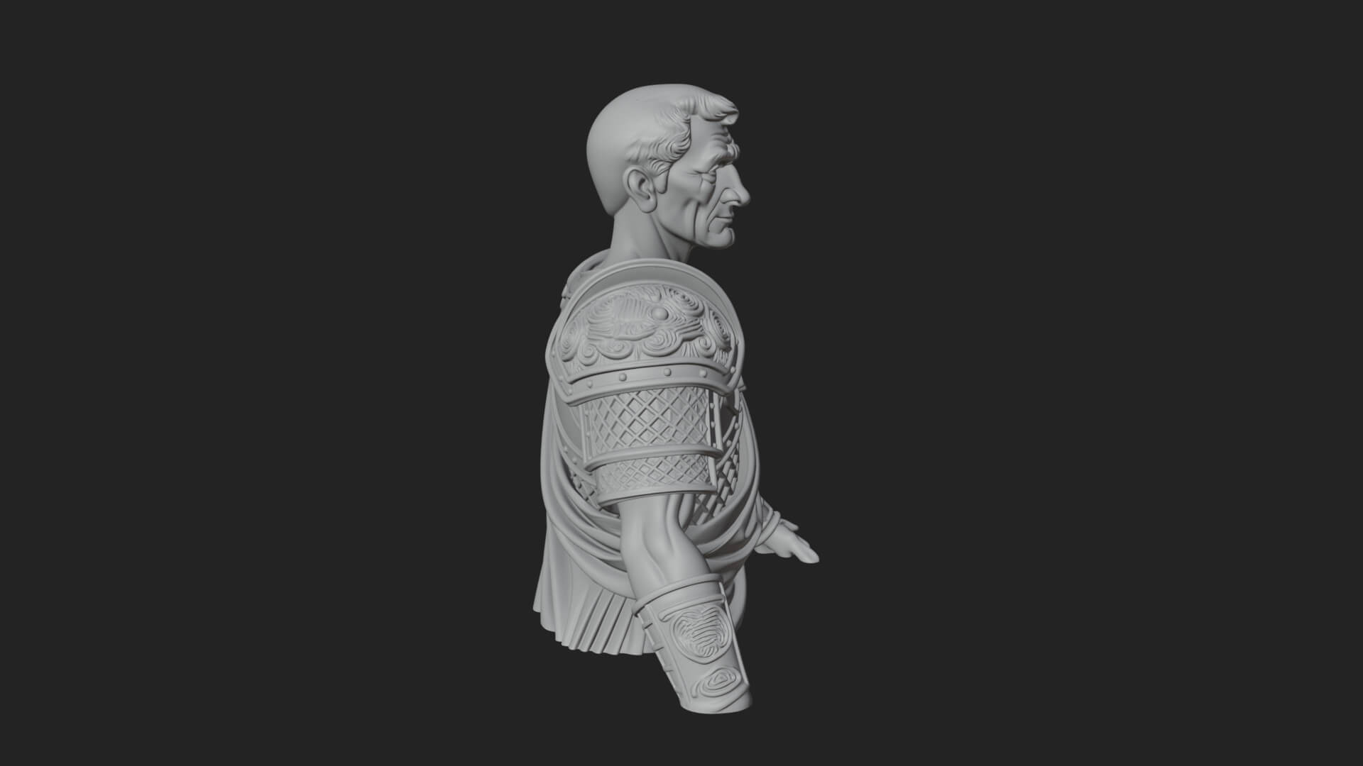 Roman Legionary Bust Statue Design 8 3D Print Model 3D Model