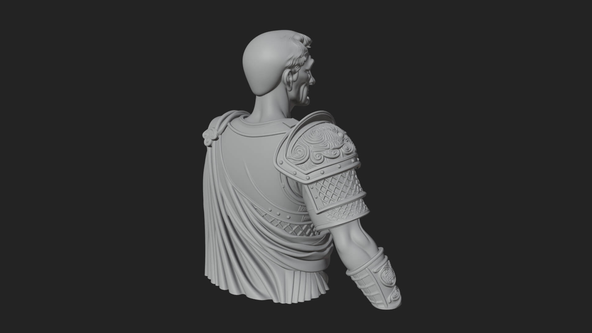 Roman Legionary Bust Statue Design 8 3D Print Model 3D Model