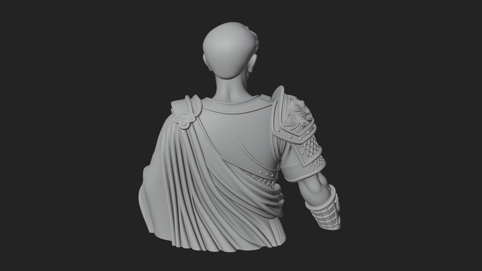 Roman Legionary Bust Statue Design 8 3D Print Model 3D Model