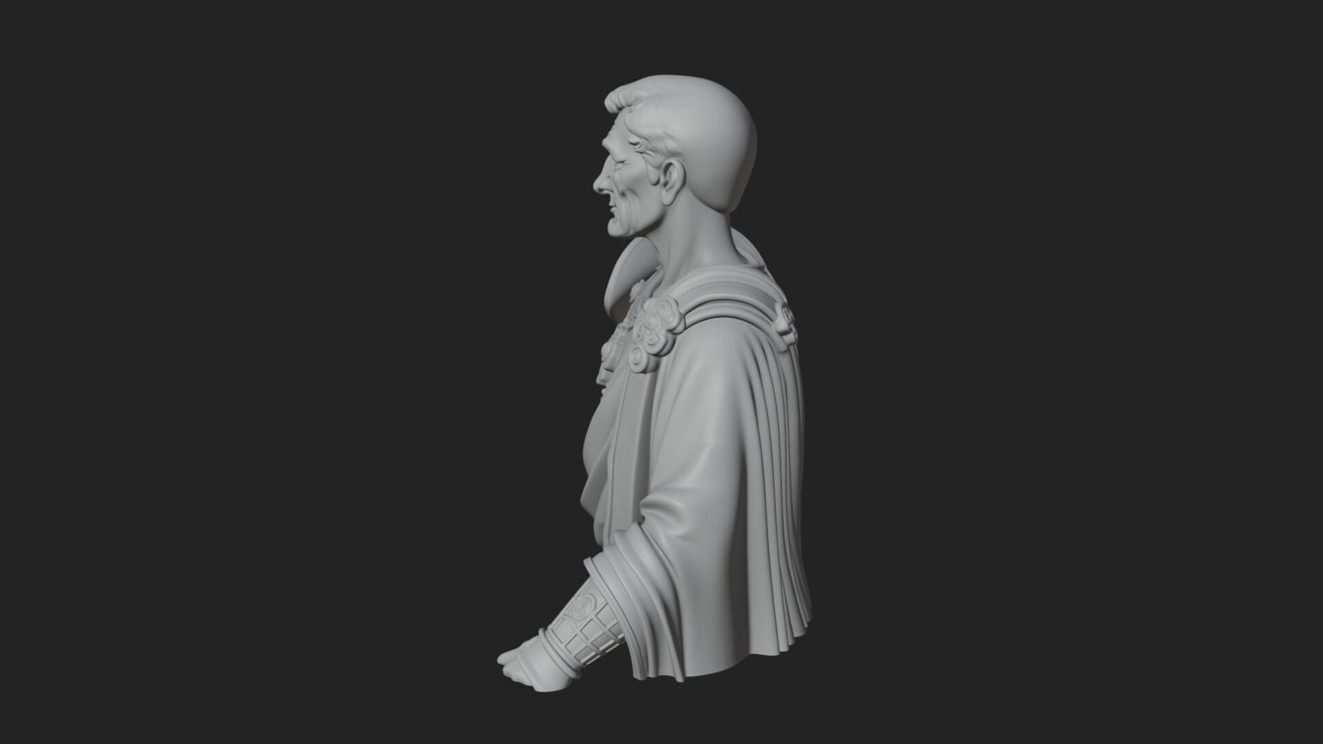 Roman Legionary Bust Statue Design 8 3D Print Model 3D Model