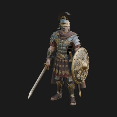 Roman Legionary Statue Design 13 3D Print Model