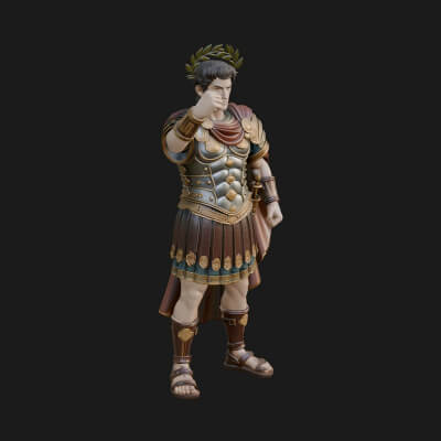 Roman Legionary Statue Design 8 3D Print Model