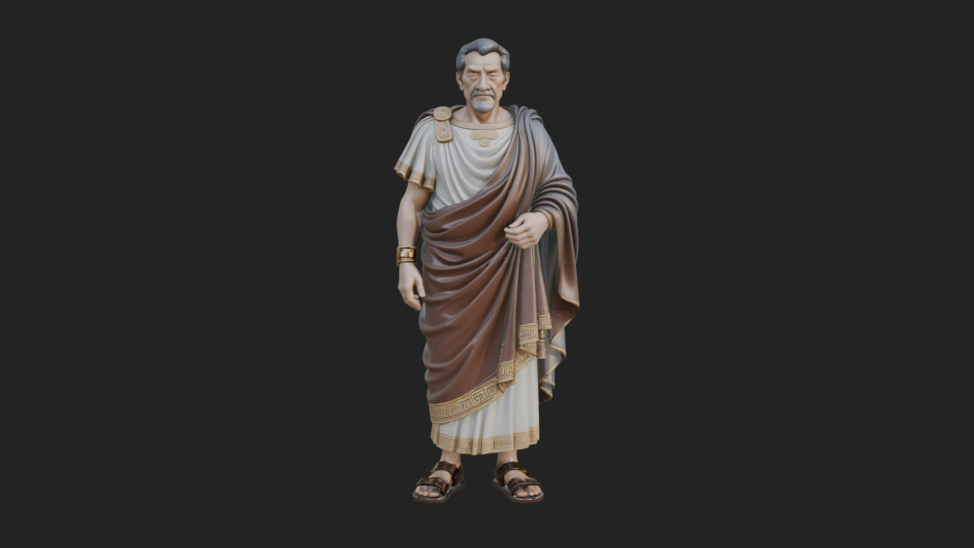 Roman Senator in Toga Statue Design 1 3D Print Model 3D Model