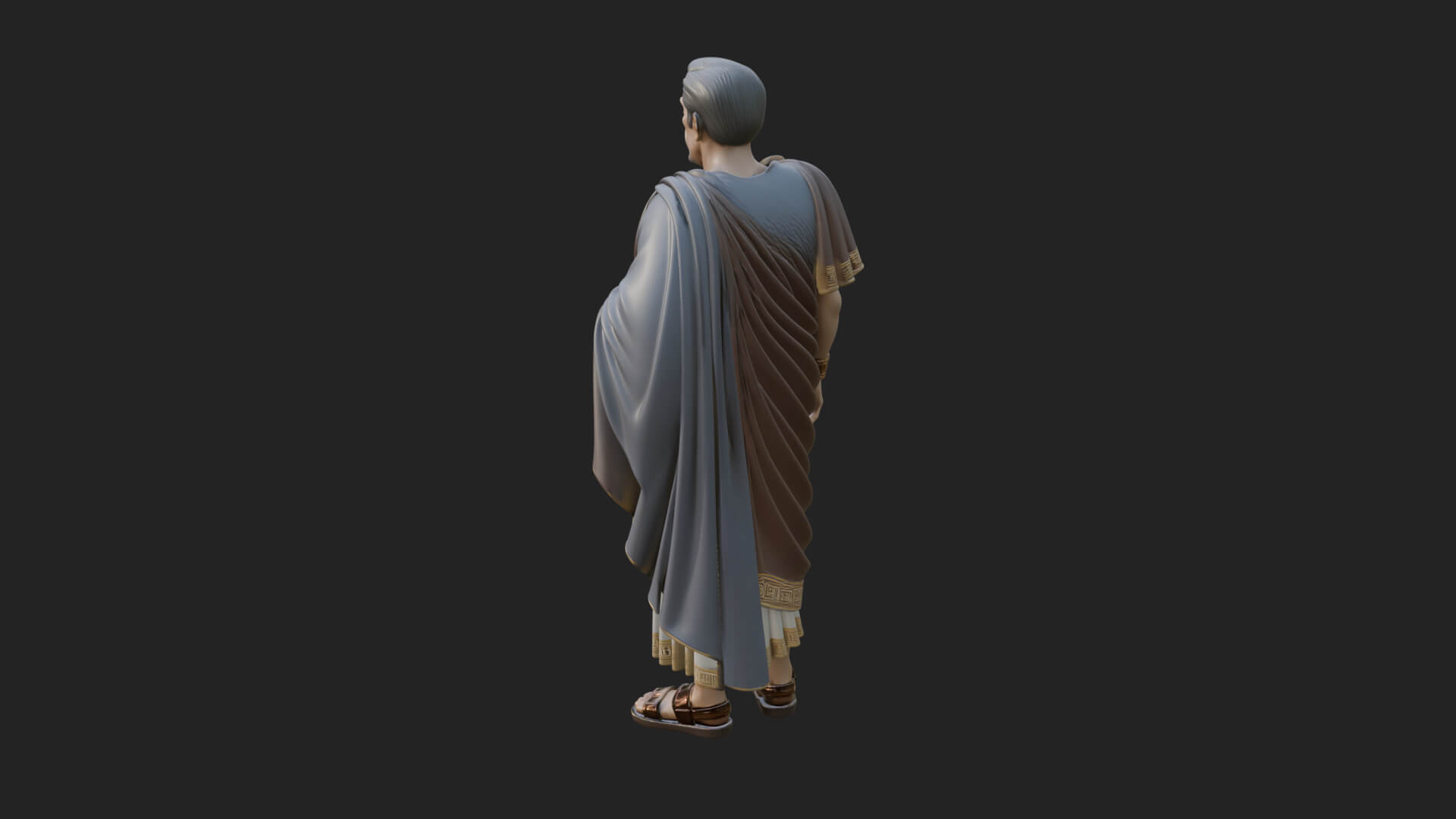 Roman Senator in Toga Statue Design 1 3D Print Model 3D Model